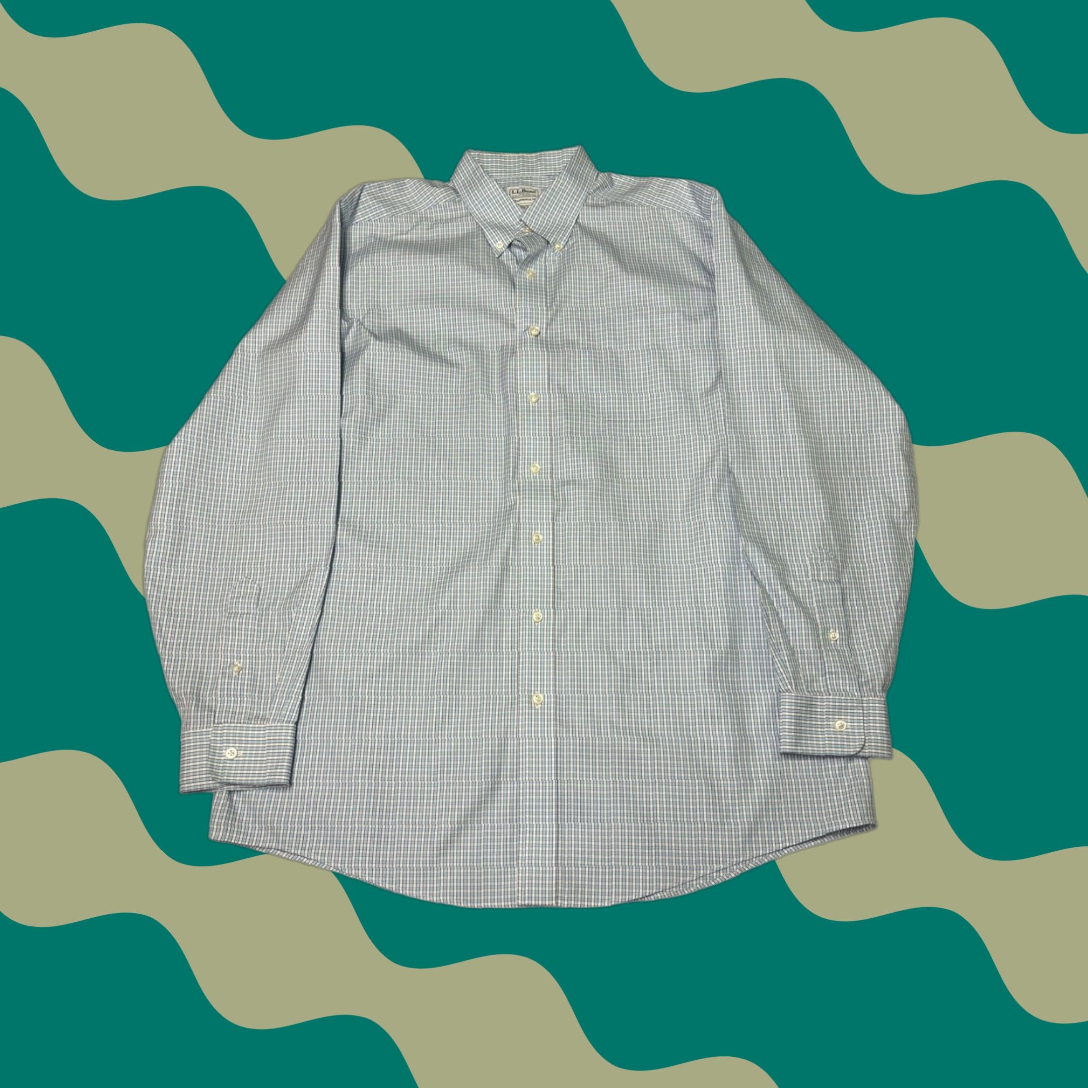 Vintage VINTAGE LLBean Traditional Fit Mens 16.5 36 Striped Dress Shirt Button Down 100% Cotton Size 46R - 1 Thumbnail