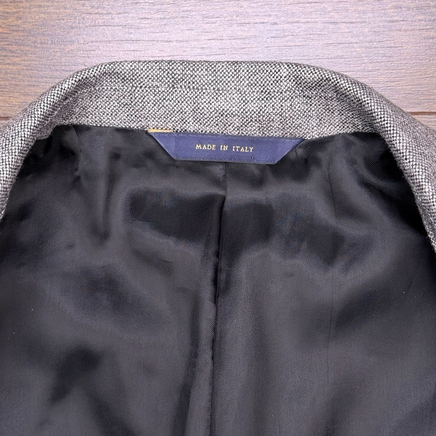 Brooks Brothers Brooks Brothers Blazer Sport Coat Gray 40 Regular Notch Lapel 3-Button Single-Breasted Linen Silk Cotton Tweed Man Vintage? No (adjusted) Size 40R - 4 Thumbnail
