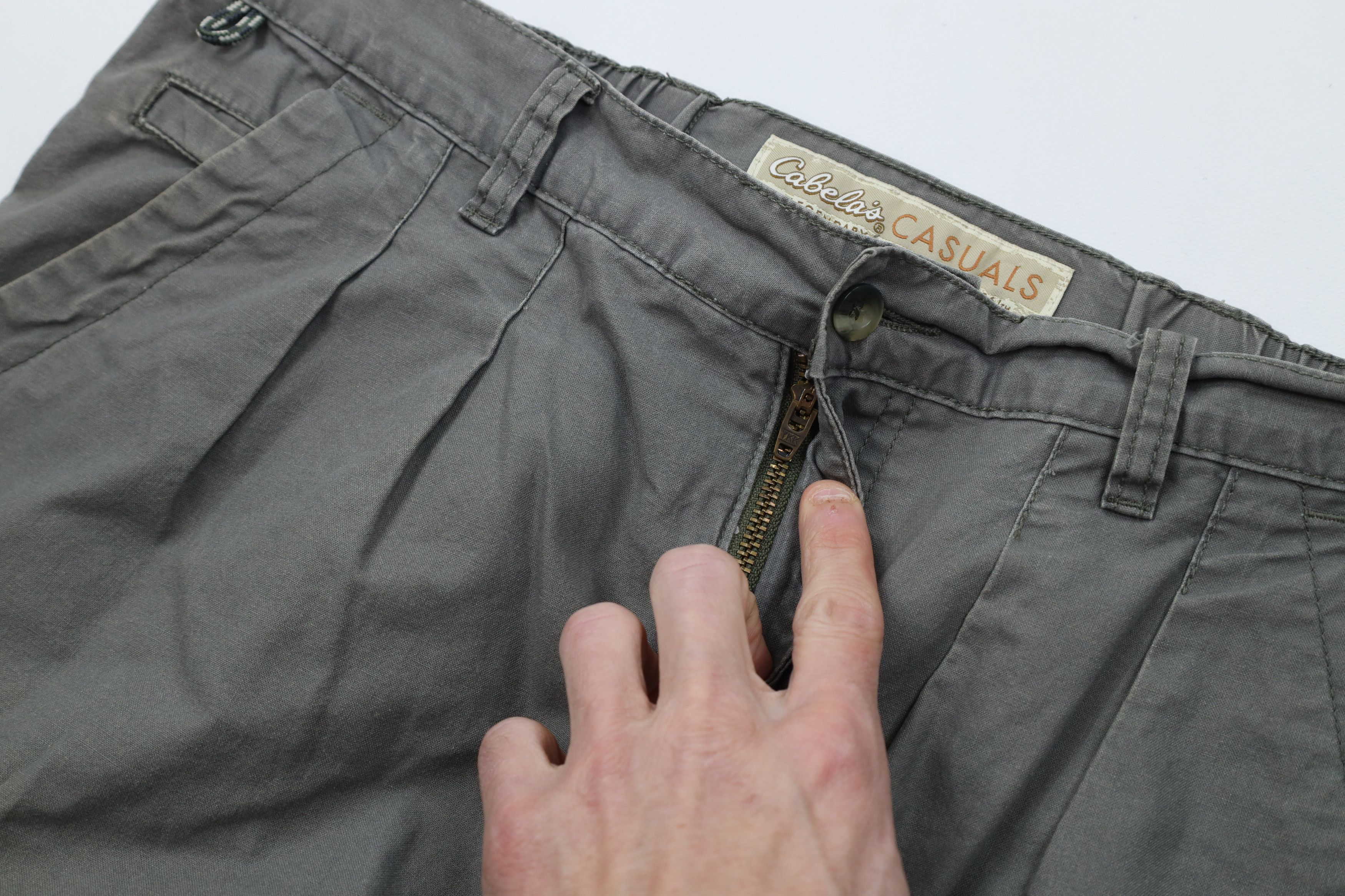Cabelas Vintage Cabelas Wide Leg Trekking Hiking Pants Green Cotton Size US 36 / EU 52 - 8 Thumbnail