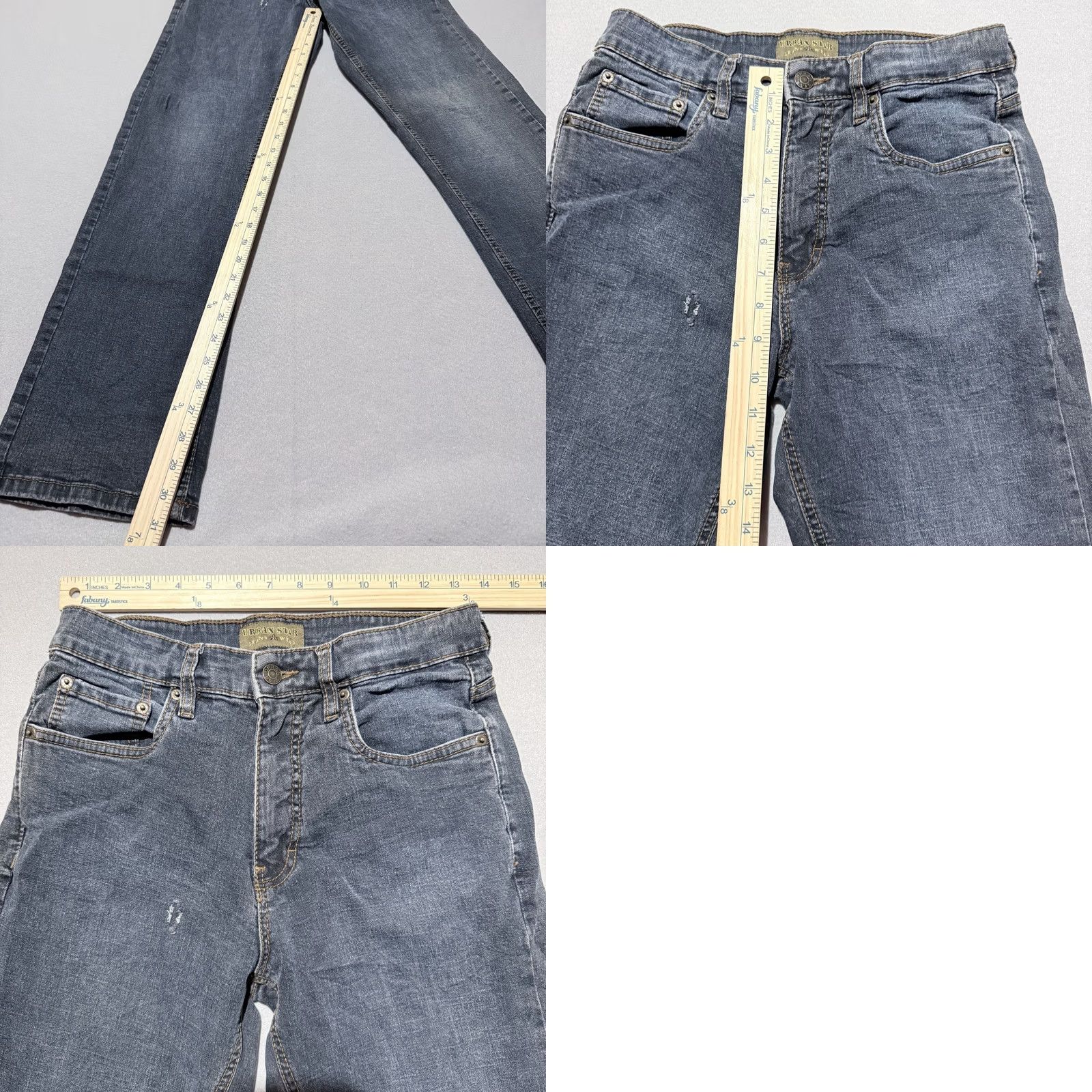 Vintage Urban Star Jeans Men Blue Denim Stretch Classic Straight Zip Fly 30x32 Size US 30 / EU 46 - 9 Thumbnail