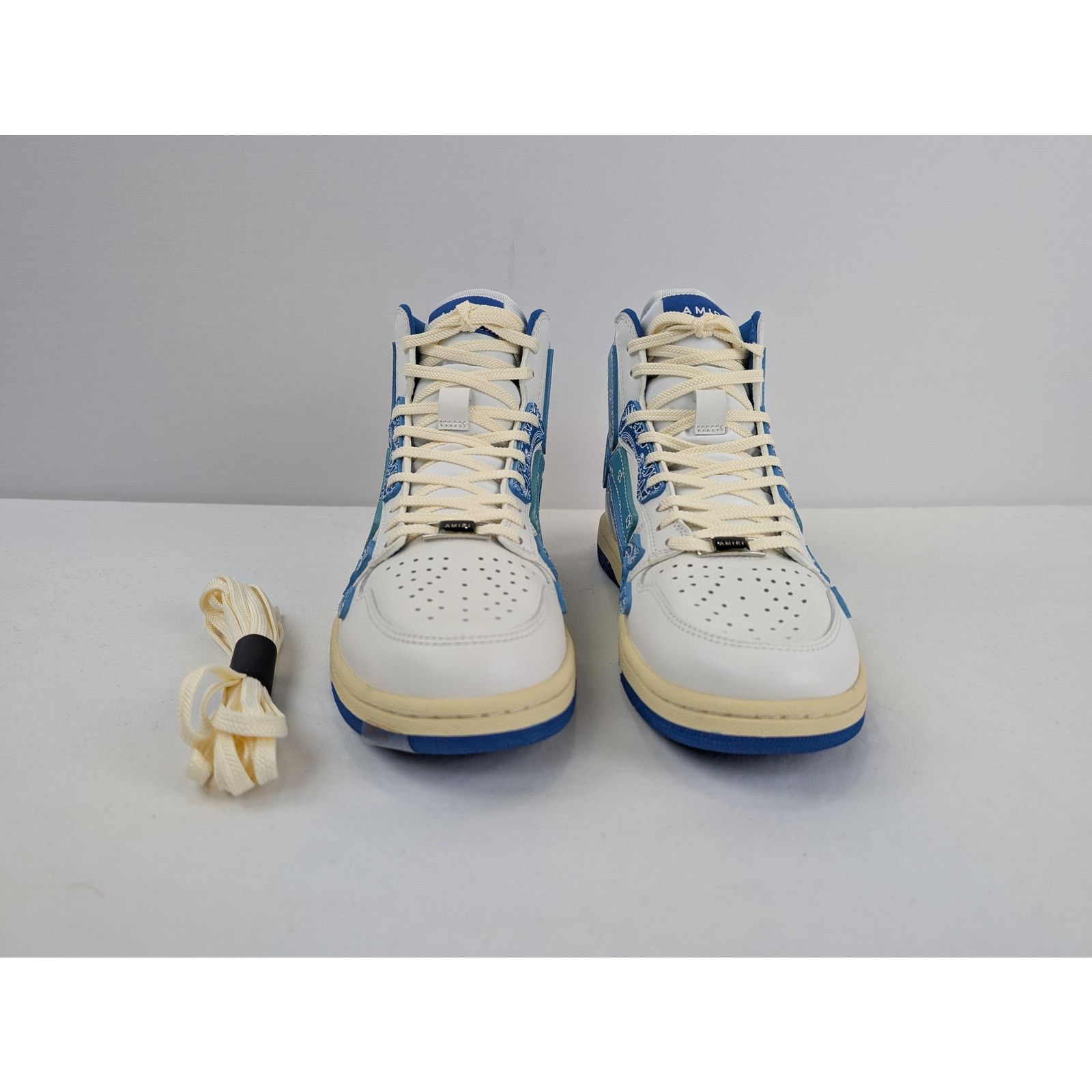 Amiri o1rshd1 Skel Top Hi / Skeleton Hi Top Sneakers Bandana Blue Size US 10 / EU 43 - 6 Thumbnail