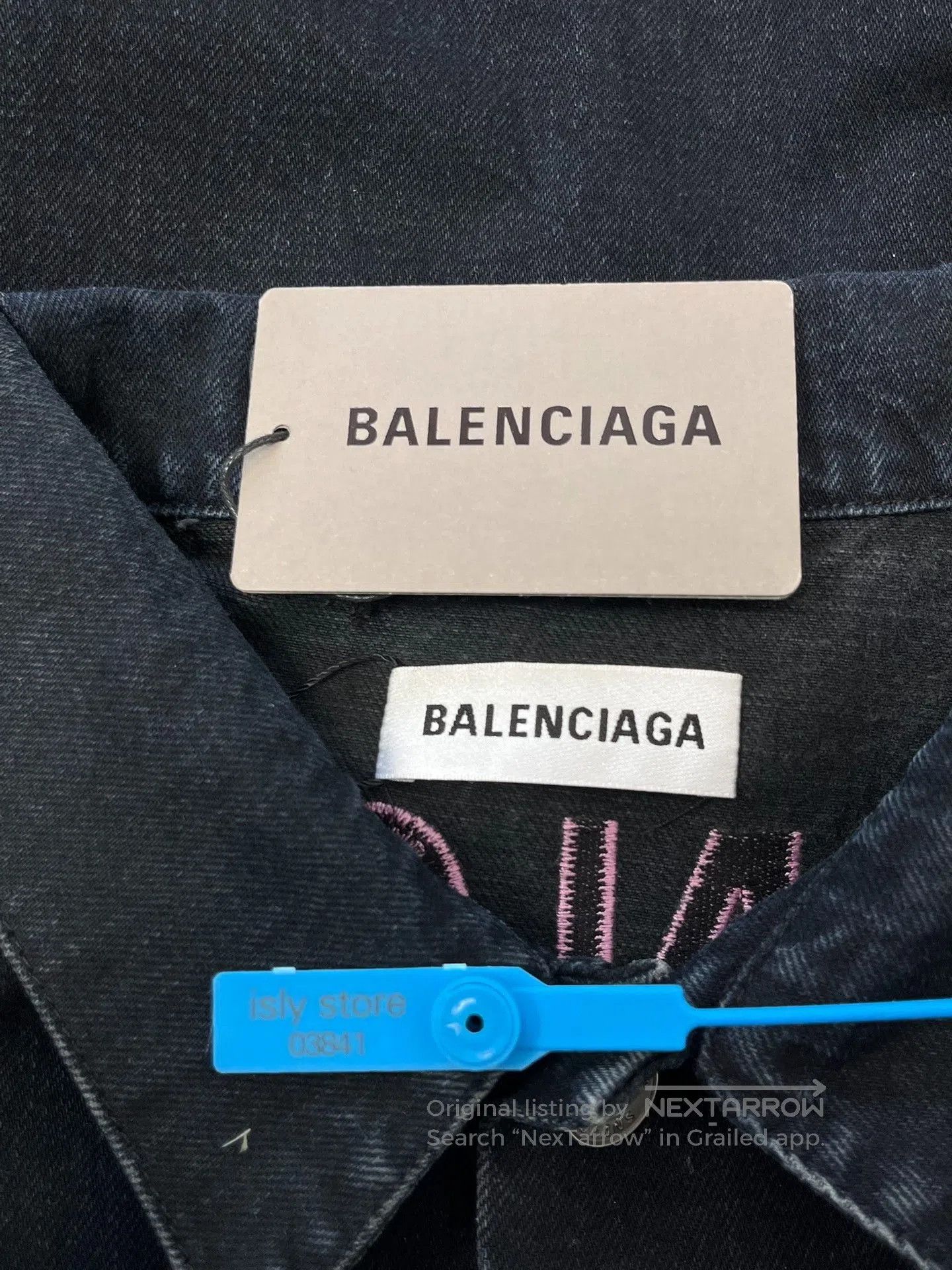 Balenciaga Balenciaga Women's Brand Letter Embroidered Denim Jacket. Size S / US 4 / IT 40 - 5 Thumbnail