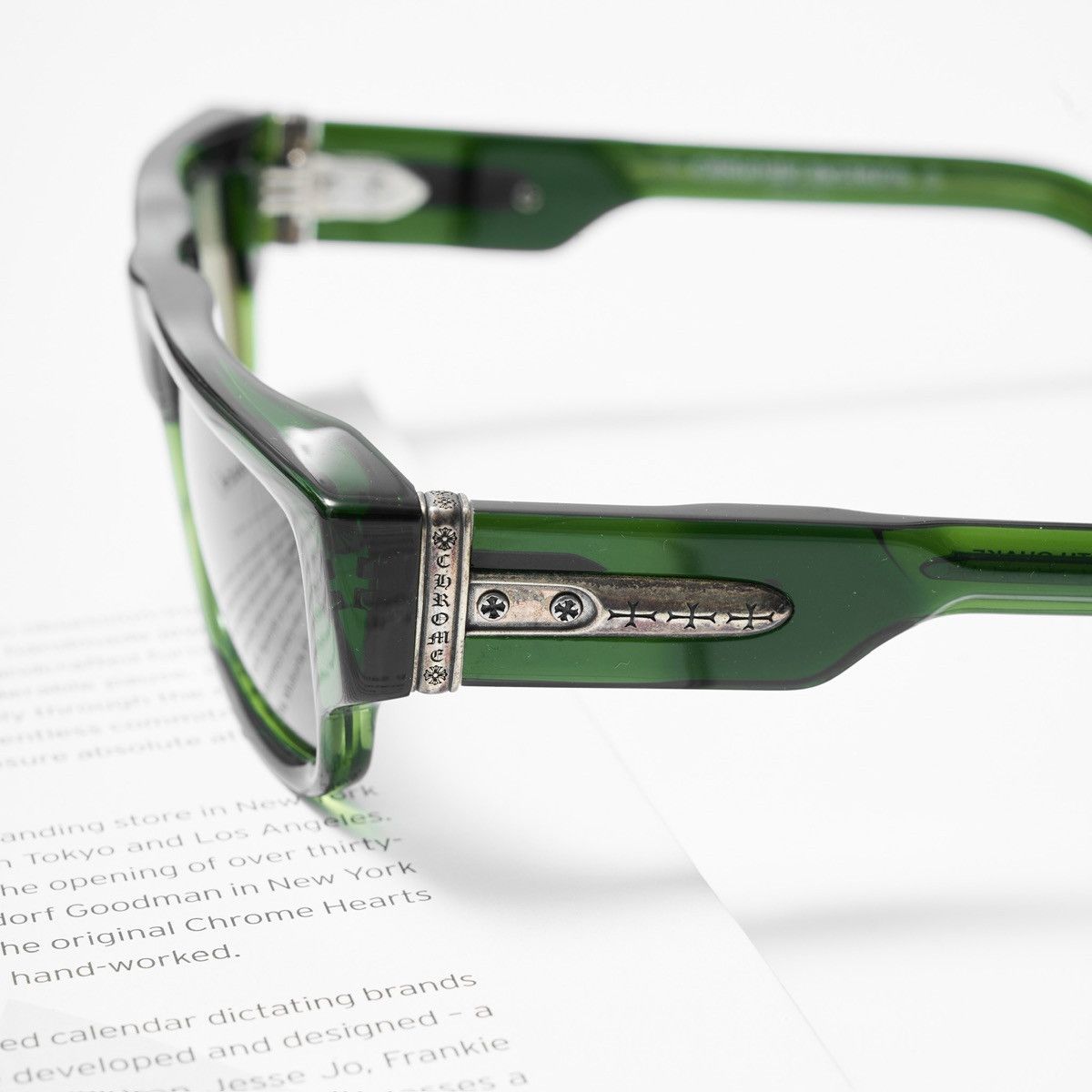 Chrome Hearts CHROME HEARTS GIRTH QUAKE DARK OLIVE SUNGLASSES Size ONE SIZE - 3 Thumbnail