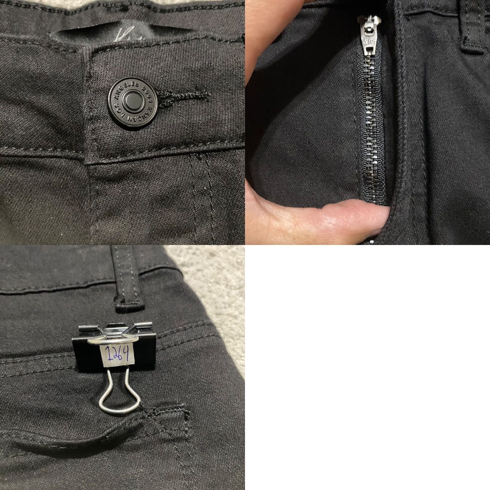 Vintage Kancan Black Denim High Rise Shorts 3" Inseam Cut-Off Womens Size 7 Jeans Shorts Size 28" / US 6 / IT 42 - 8 Thumbnail