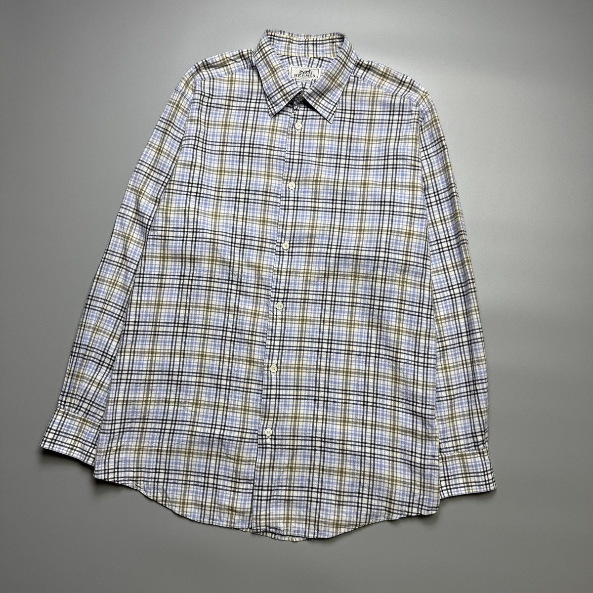 Hermes Hermes - Tricolor Checkered Longsleeve Size US S / EU 44-46 / 1 - 2 Thumbnail