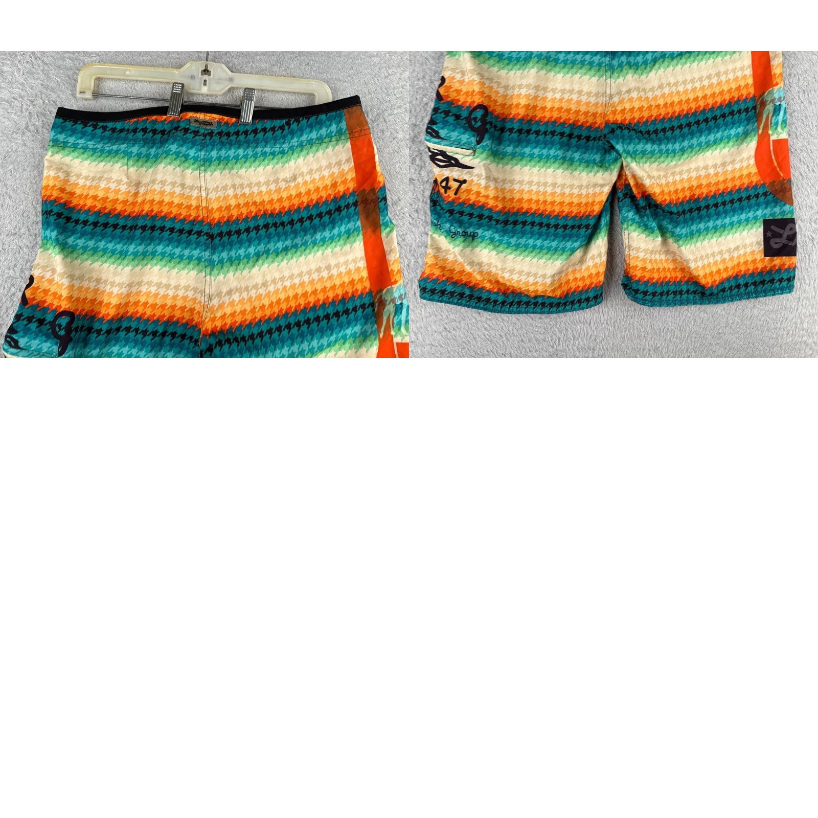 Vintage LRG Swim Trunks Mens 32 Green Houndstooth Board Shorts 11" Beach Men’s Bottoms Adult Regular Green LRG Logo? Size US 32 / EU 48 - 9 Thumbnail