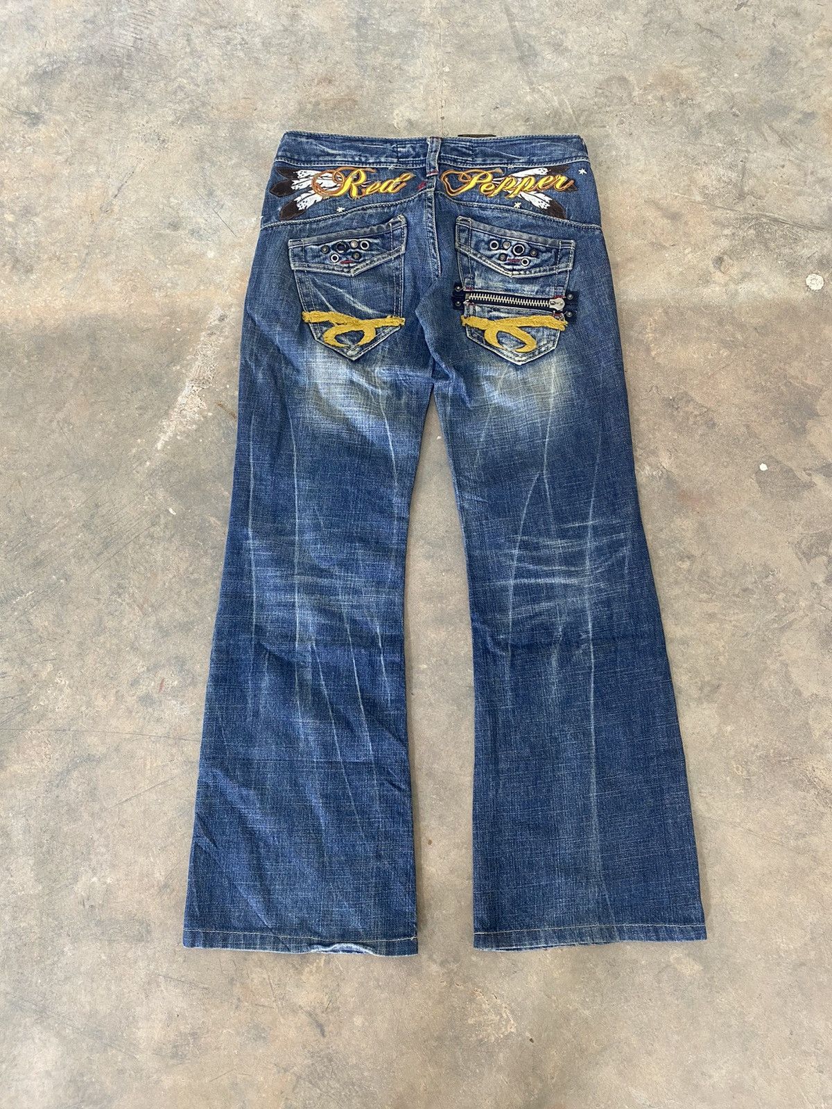 Hysteric Glamour Sick☠️ Red Pepper Flare Jeans Punk Grunge Lgb Size US 30 / EU 46 - 1 Thumbnail