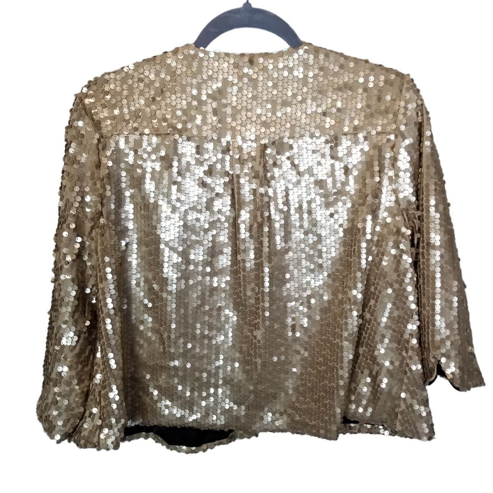 Phat Farm Baby Phat Womens Sequin Jacket Size M Crop Open Front Glam Size M / US 6-8 / IT 42-44 - 6 Thumbnail
