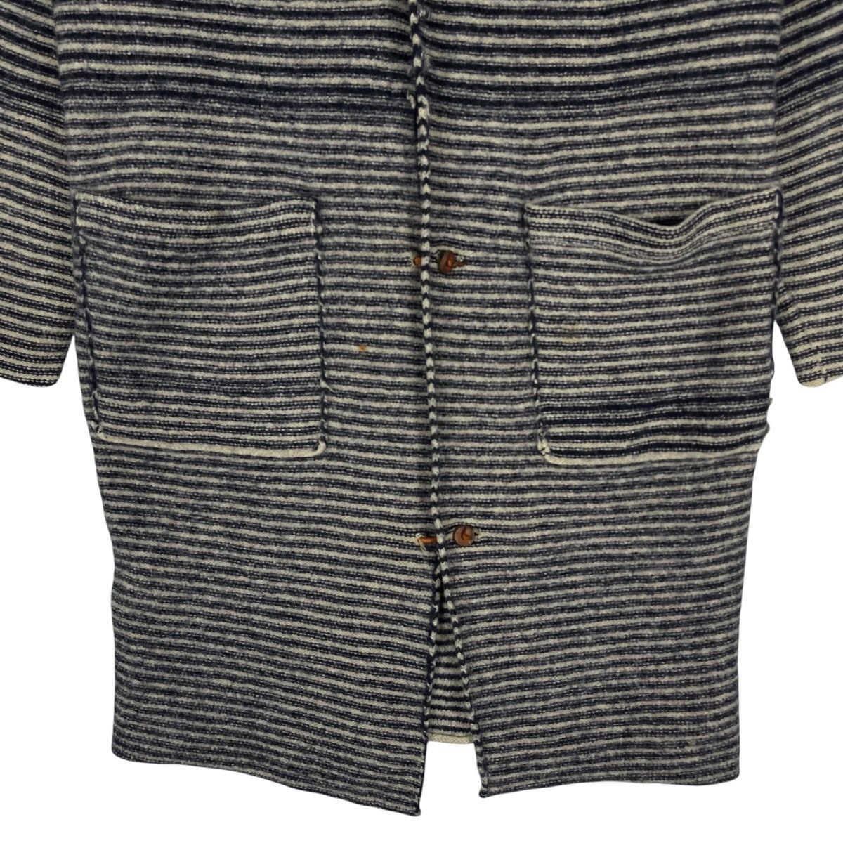 45rpm R By 45rpm Wool Striped Hoodie Duffle Coat Size L / US 10 / IT 46 - 11 Thumbnail