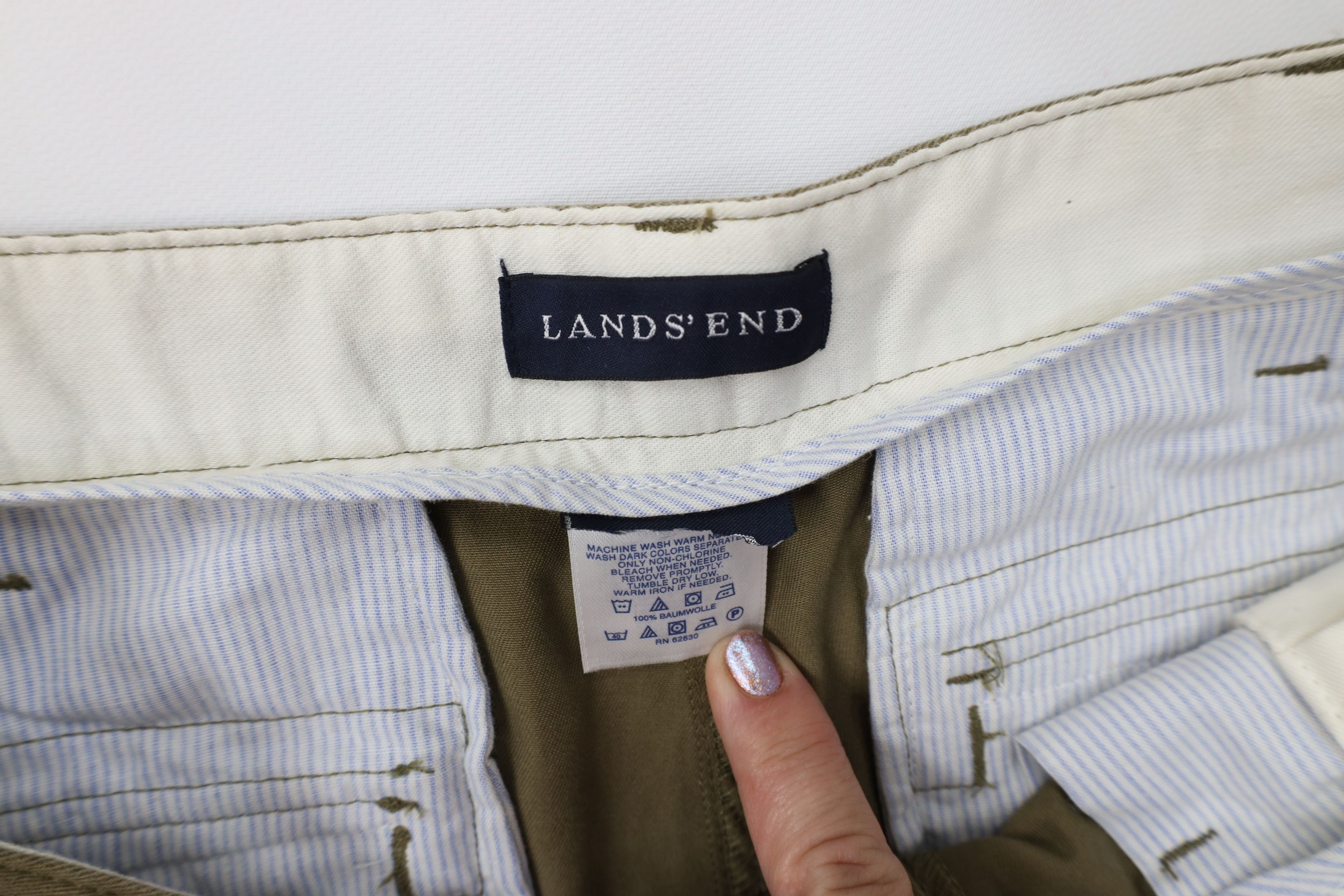 Lands' End Vintage Lands End Double Knee Straight Leg Cargo Pants Green Size US 34 / EU 50 - 6 Thumbnail