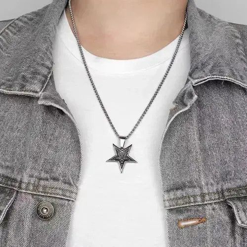 Other Demon Pentagram Skull Pendant Necklace Size ONE SIZE - 3 Thumbnail