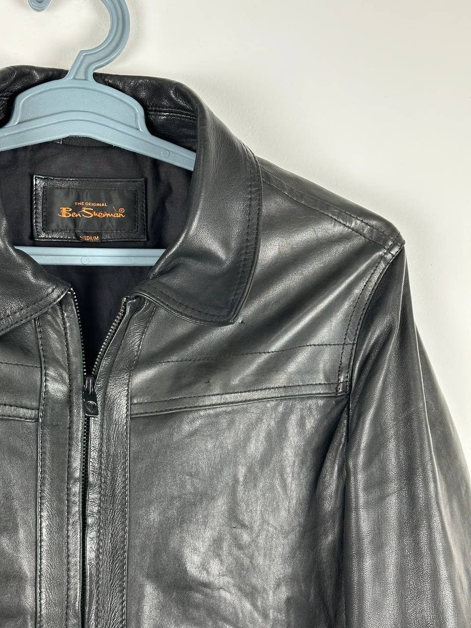 Ben Sherman Ben Sherman Black Leather Trucker Jacket Vintage Size US M / EU 48-50 / 2 - 9 Thumbnail