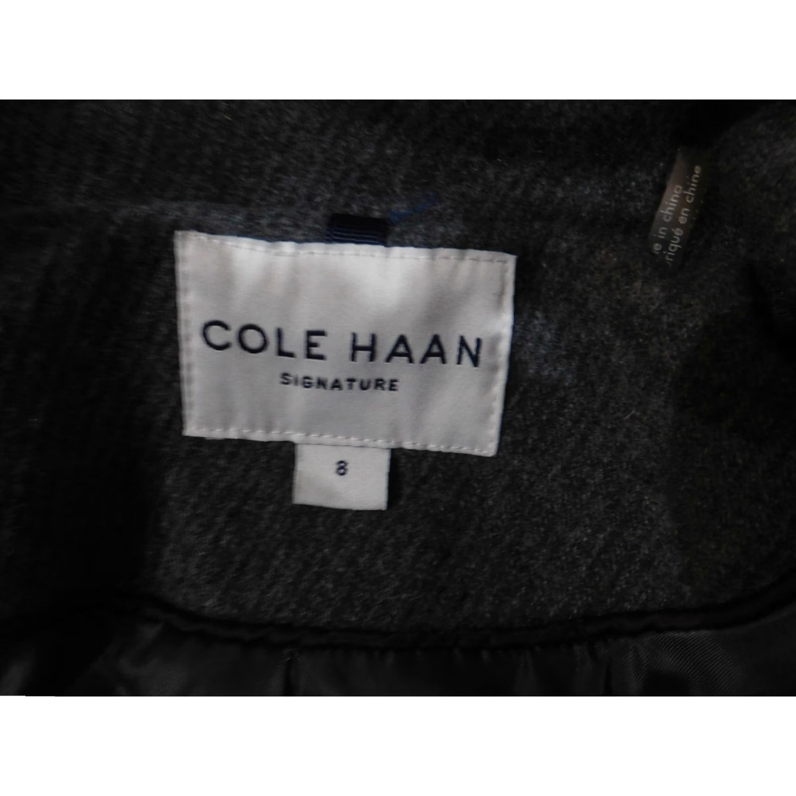 Cole Haan VINTAGE Cole Haan Signature Coat Womens 8 Gray Wool Blend Asymmetrical Zip Long Jacket Size M / US 6-8 / IT 42-44 - 7 Thumbnail