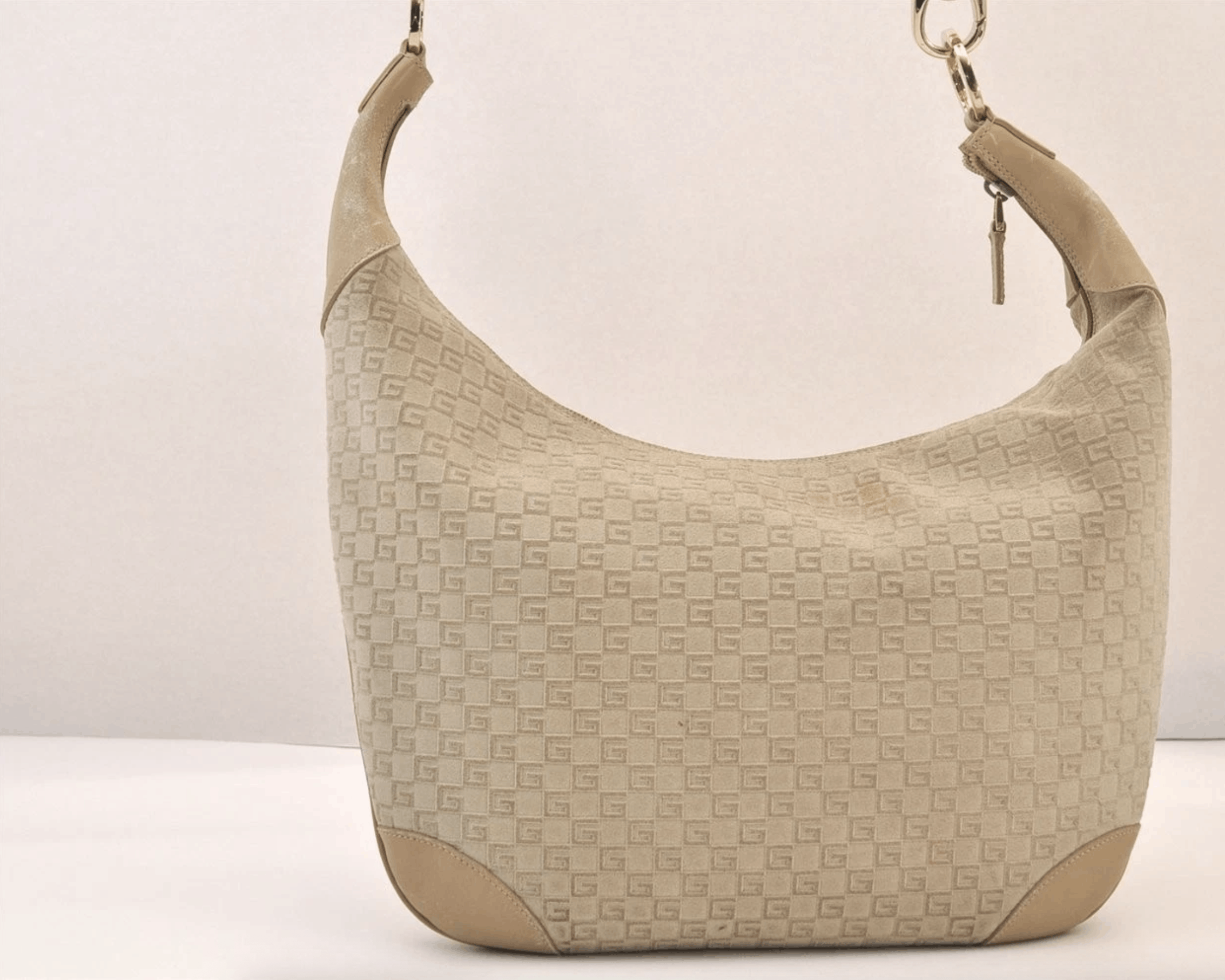 Gucci Gucci GG suede beige hobo leather bag Size ONE SIZE - 2 Thumbnail