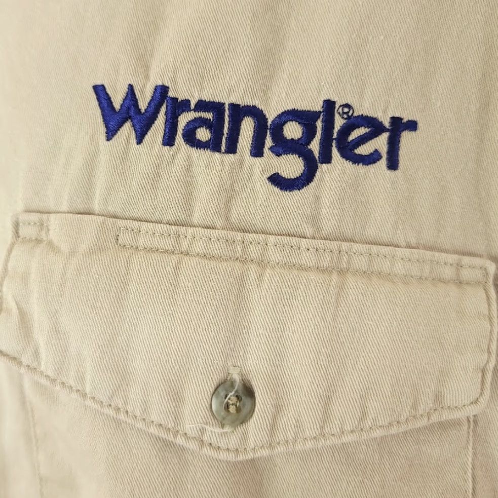 Wrangler VINTAGE Wrangler Western Shirt Mens XL Beige Embroidered Logo Cowboy 90s Casual Shirt Size US XL / EU 56 / 4 - 3 Thumbnail
