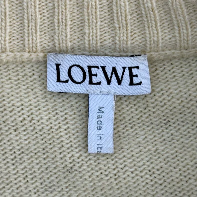 Loewe LOEWE White embroidered logo wool sweater Size M / US 6-8 / IT 42-44 - 5 Thumbnail