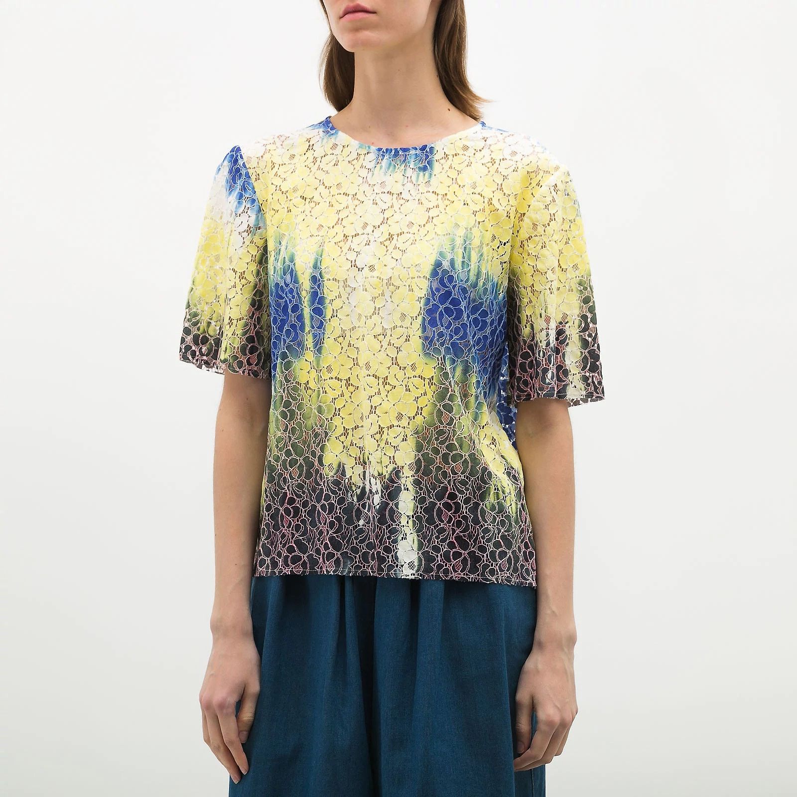 MSGM MSGM Tie Dye Floral Lace Top Size M / US 6-8 / IT 42-44 - 1 Thumbnail