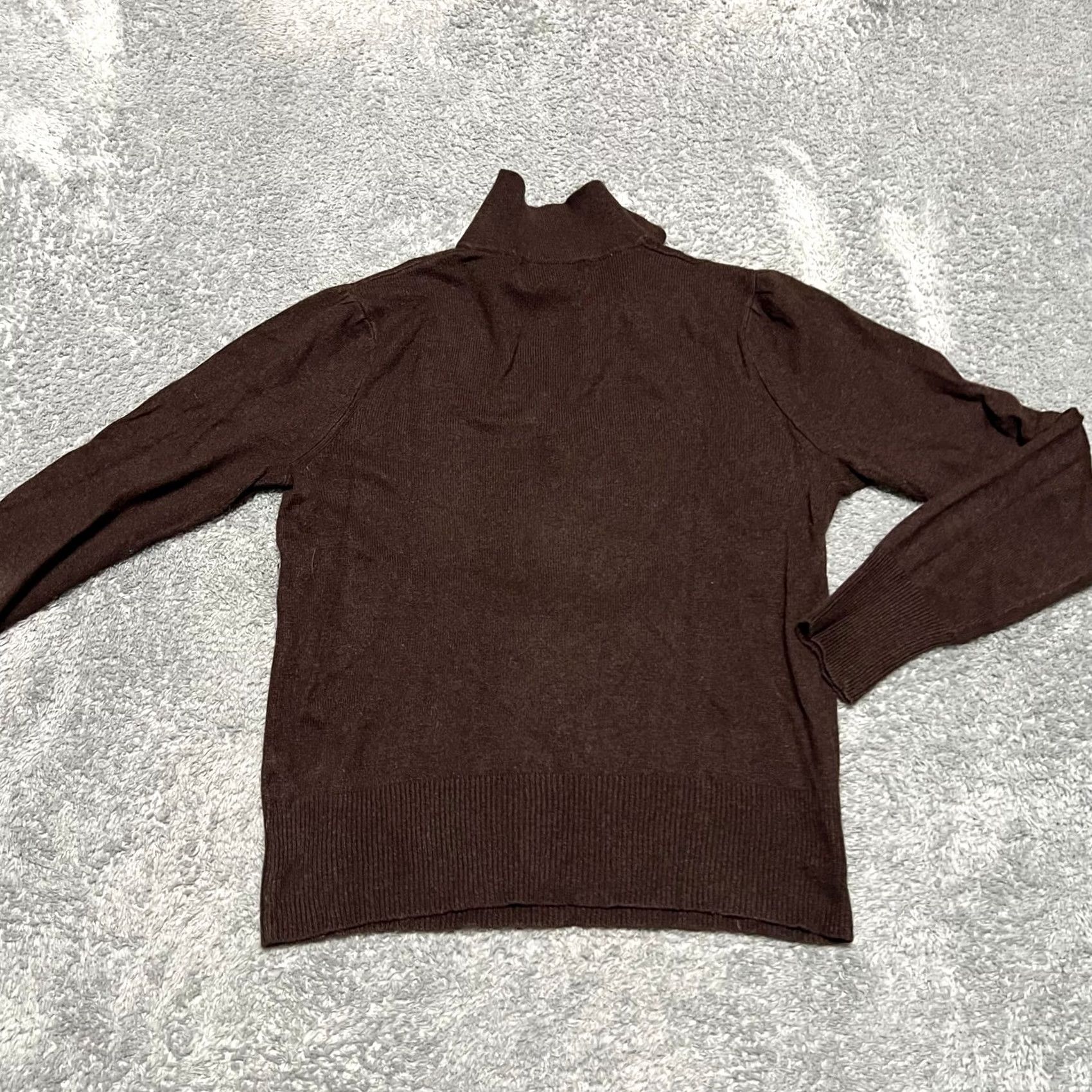 Vintage August Silk Sweater Womens Mediym Petite Brown Silk Cashmere Knit Pullover Size M / US 6-8 / IT 42-44 - 3 Thumbnail