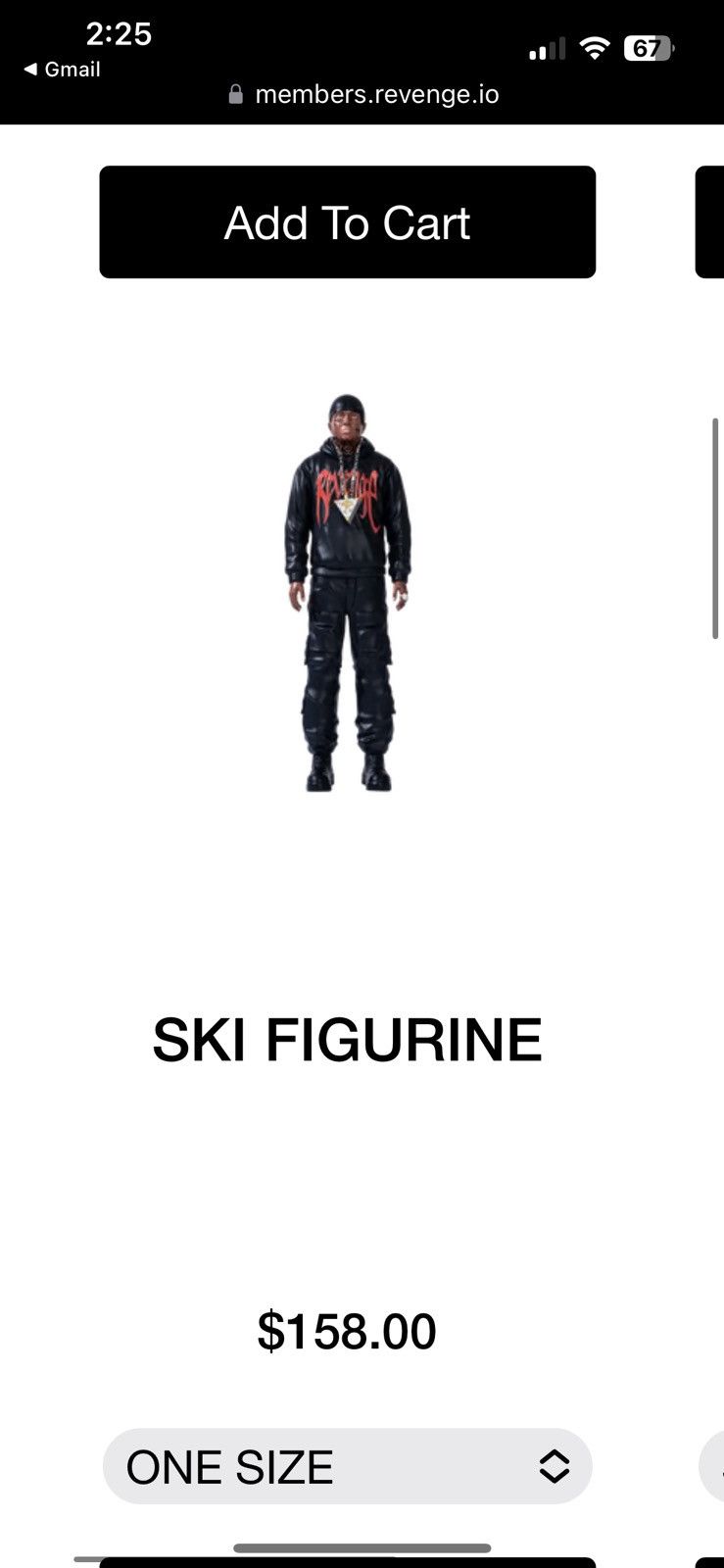 Revenge × Streetwear Revenge Ski mask the slump god action figure 