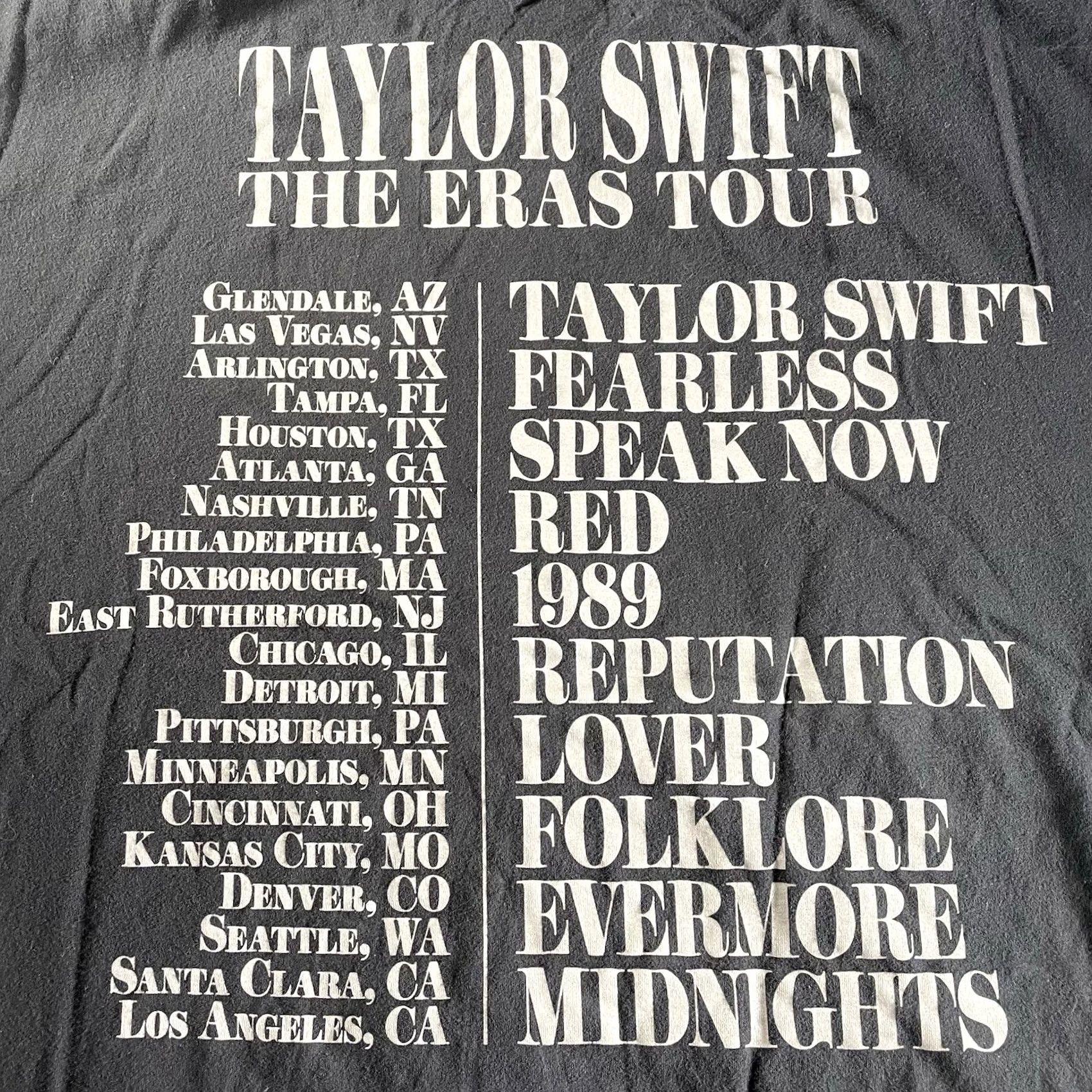 Vintage Taylor Swift Eras Tour Shirt 2XL Black Cotton Knit Crew Neck Short Sleeve T-Shirt Womens Classic Designer USA Shirt Size XXL / US 16-18 / IT 52-54 - 7 Thumbnail