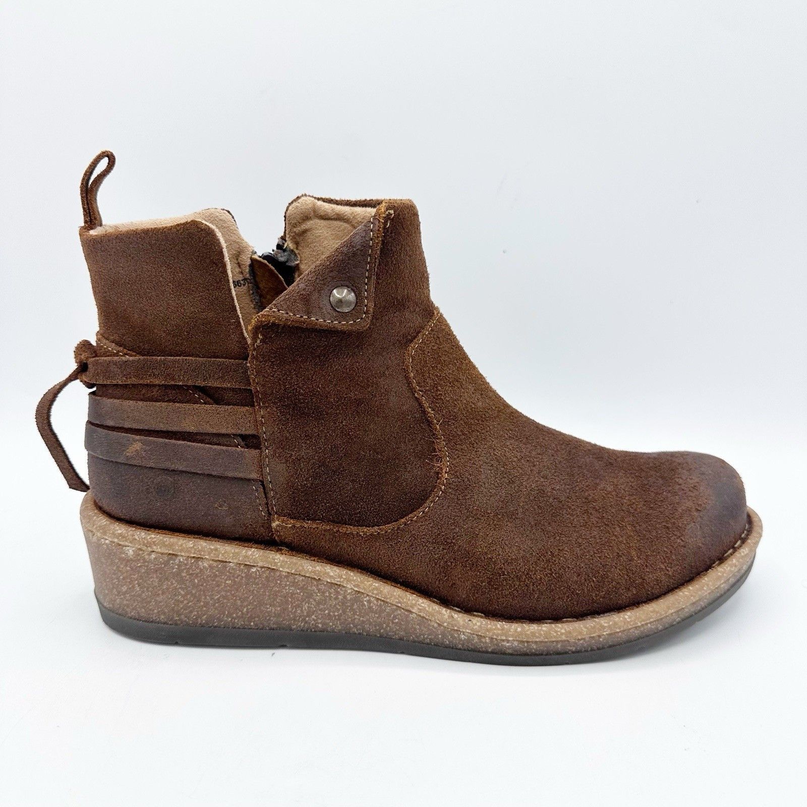 Born Born Vaughn Boots Women's Sz 10 Brown Leather Ankle Booties Size US 10 / IT 40 - 3 Thumbnail