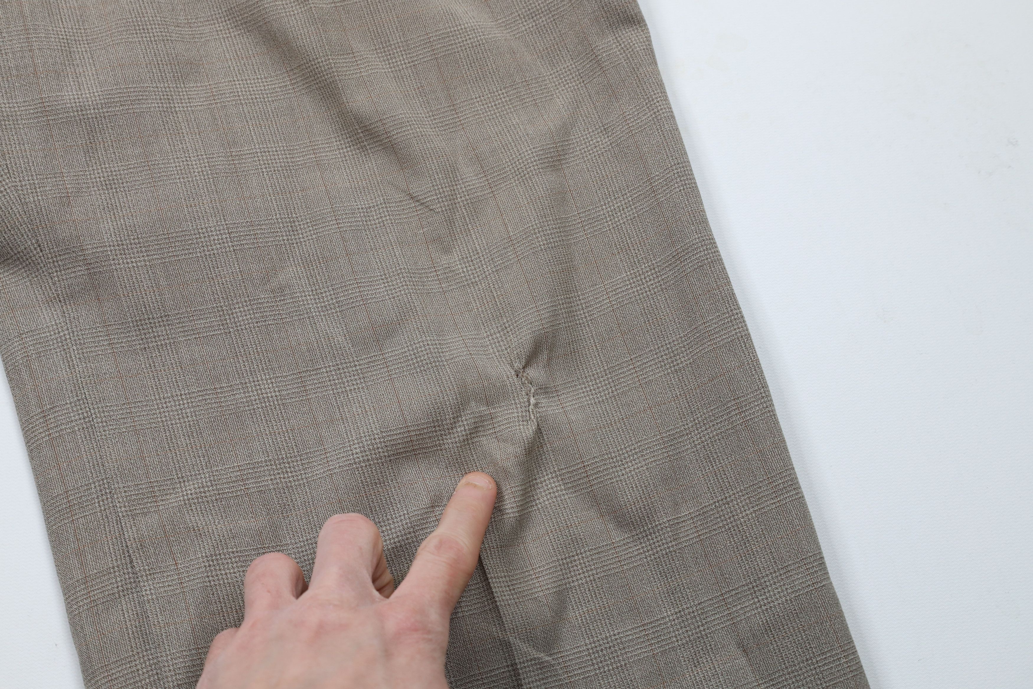 Vintage Vintage 90s Streetwear Wool Knit Wide Leg Chino Pants Plaid Size US 38 / EU 54 - 5 Thumbnail