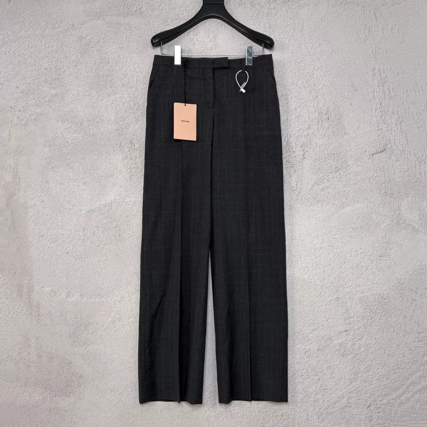Miu Miu MIU MIU Black Wool Blend Suit Pants 38 Size 26" / US 2 / IT 38 - 1 Thumbnail