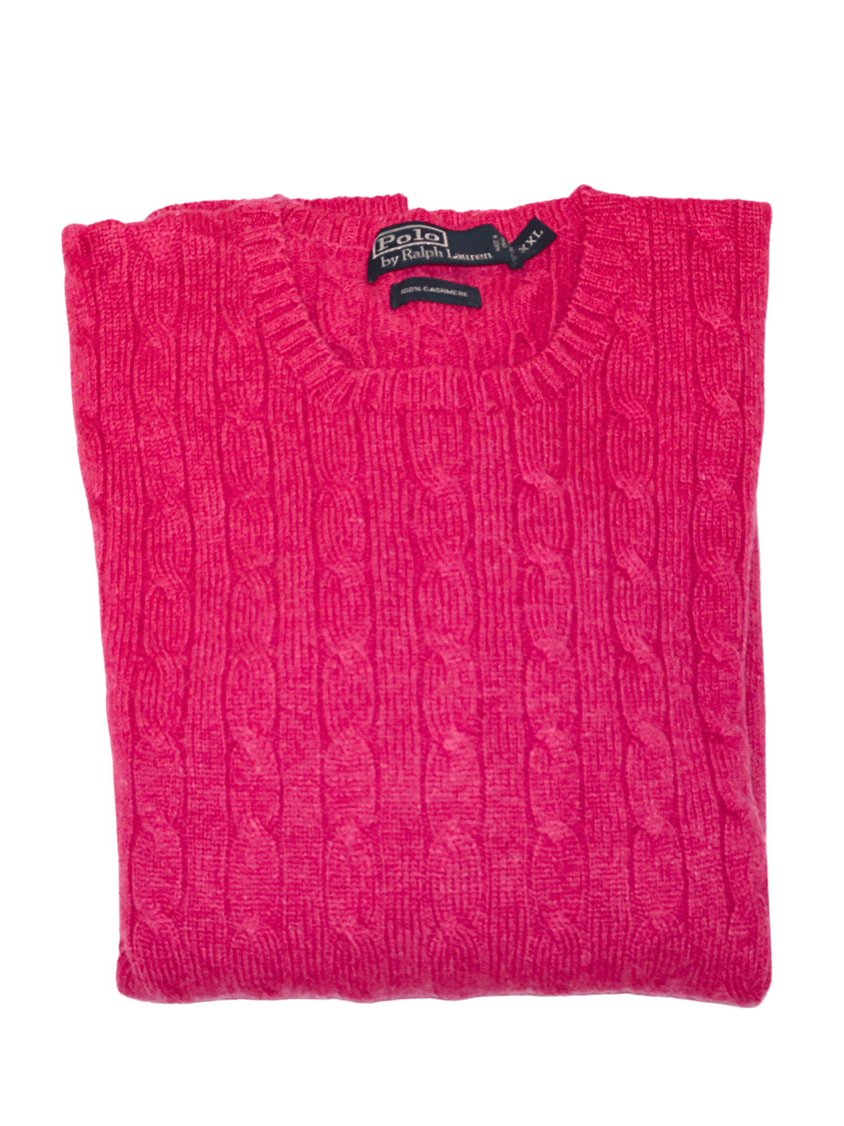 image of Polo Ralph Lauren Polo By Ralph Laurent 100% Cashmere Crewneck ($395 Retail) in Hot Pink (Size 2XL)