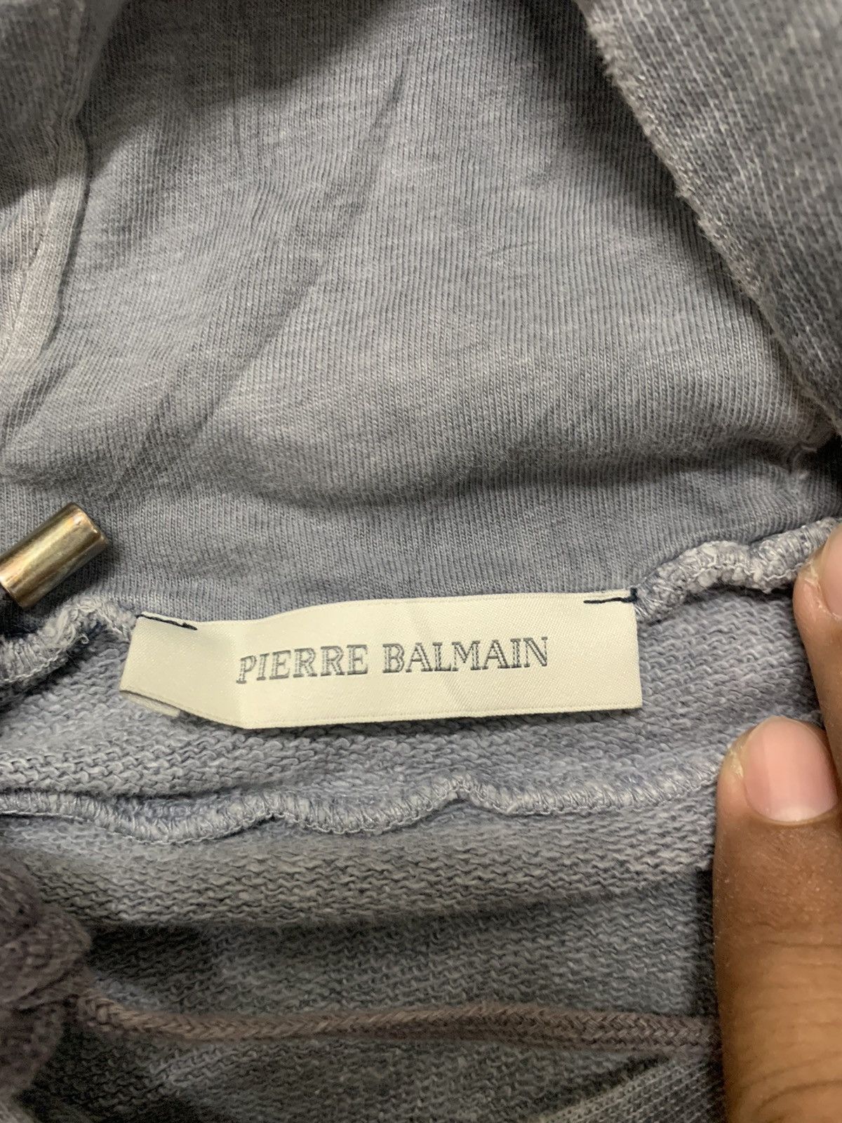 Balmain × Pierre Balmain Pierre balmain grey plain hoodie Size US XL / EU 56 / 4 - 11 Thumbnail