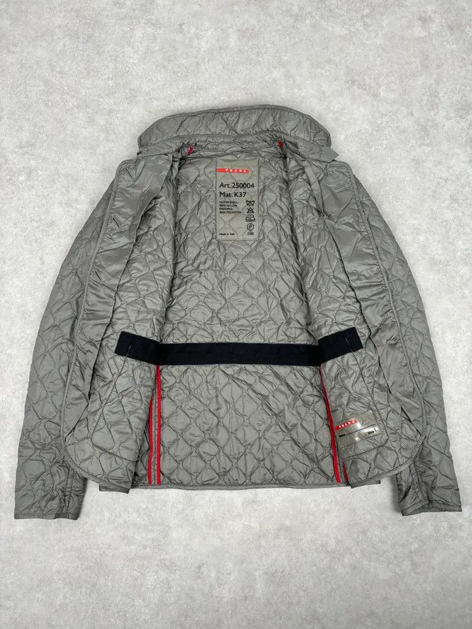 Prada 2000s Prada Khaki Nylon Quilted Puffer Jacket Size M / US 6-8 / IT 42-44 - 7 Thumbnail