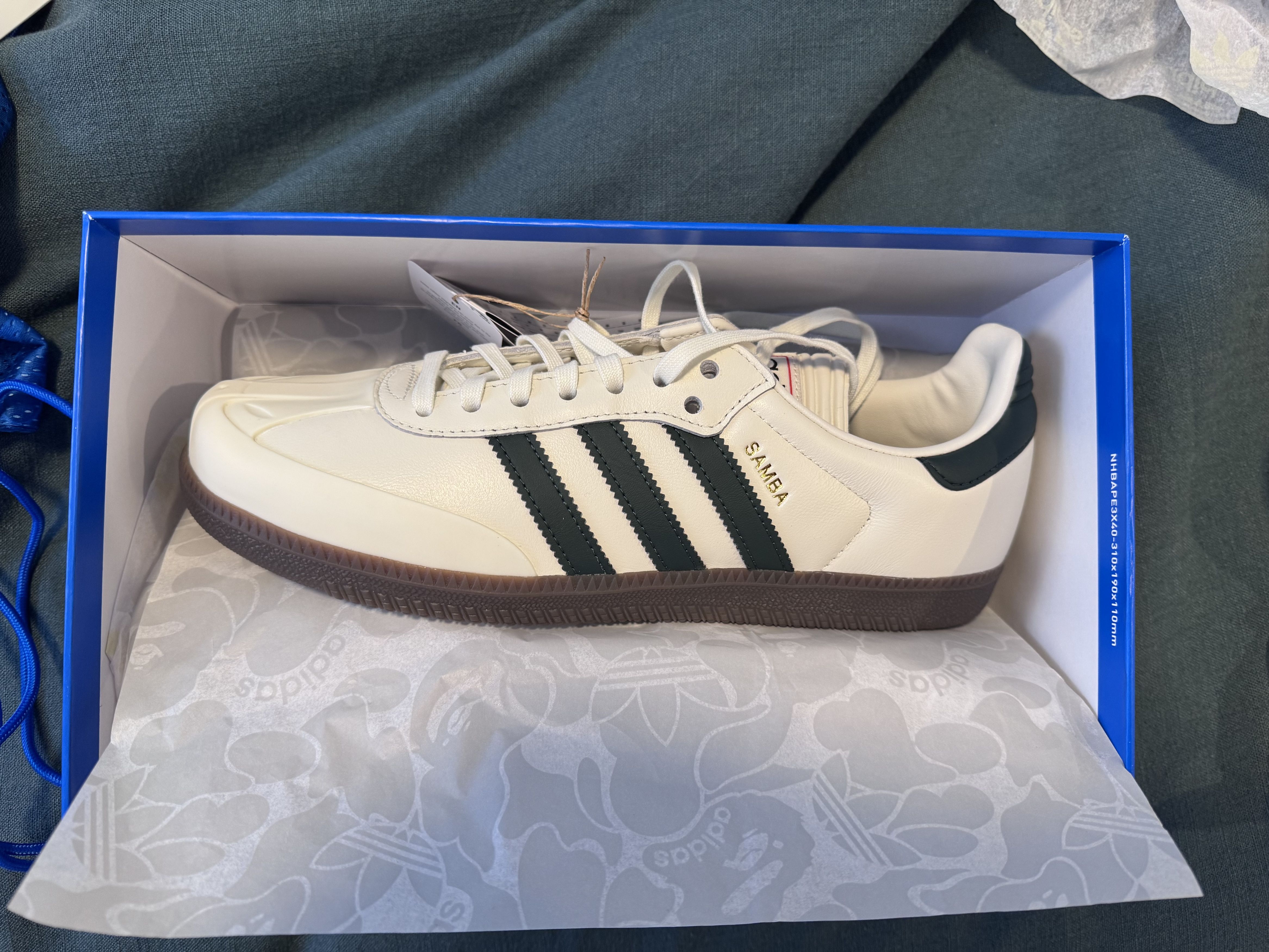 Adidas × Bape 2026 Adidas X Bape Samba White and Green Colorway Size US 9.5 / EU 42-43 - 1 Thumbnail