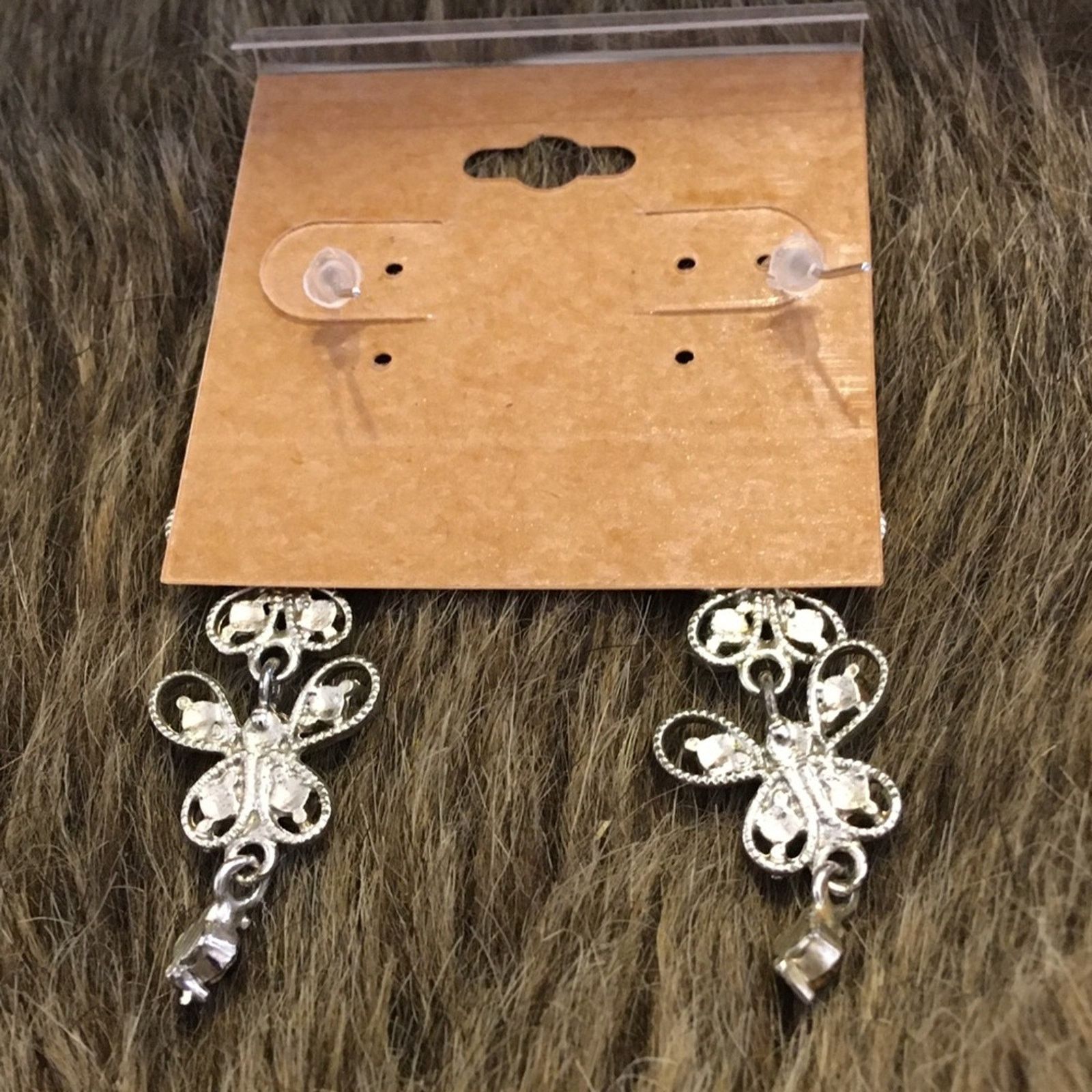 Vintage Vintage repurpose butterfly design dangle earrings Size ONE SIZE - 4 Thumbnail