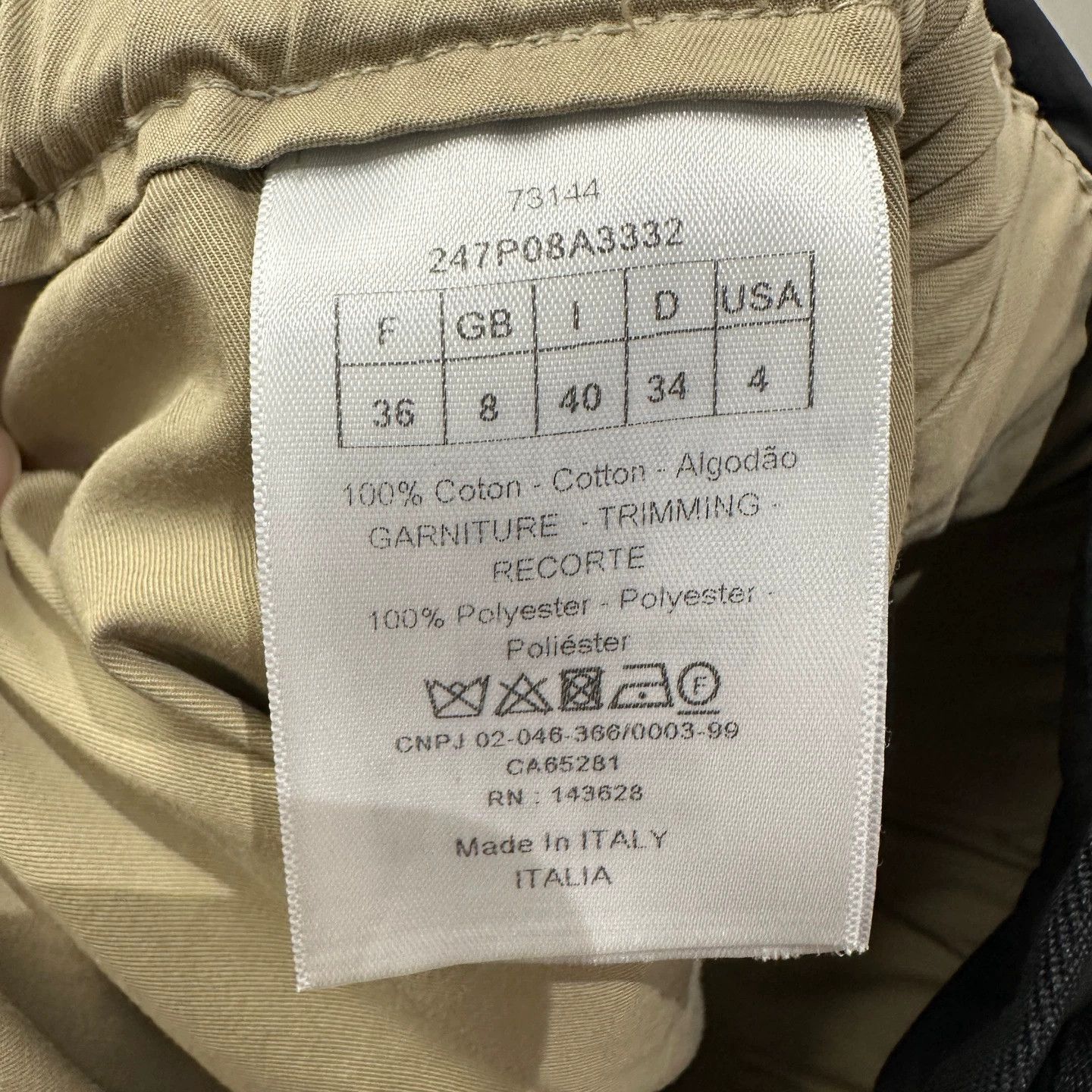 Christian Dior Monsieur Christian Dior may673 detachable seam culottes 36 cotton Size 26" / US 2 / IT 38 - 4 Thumbnail