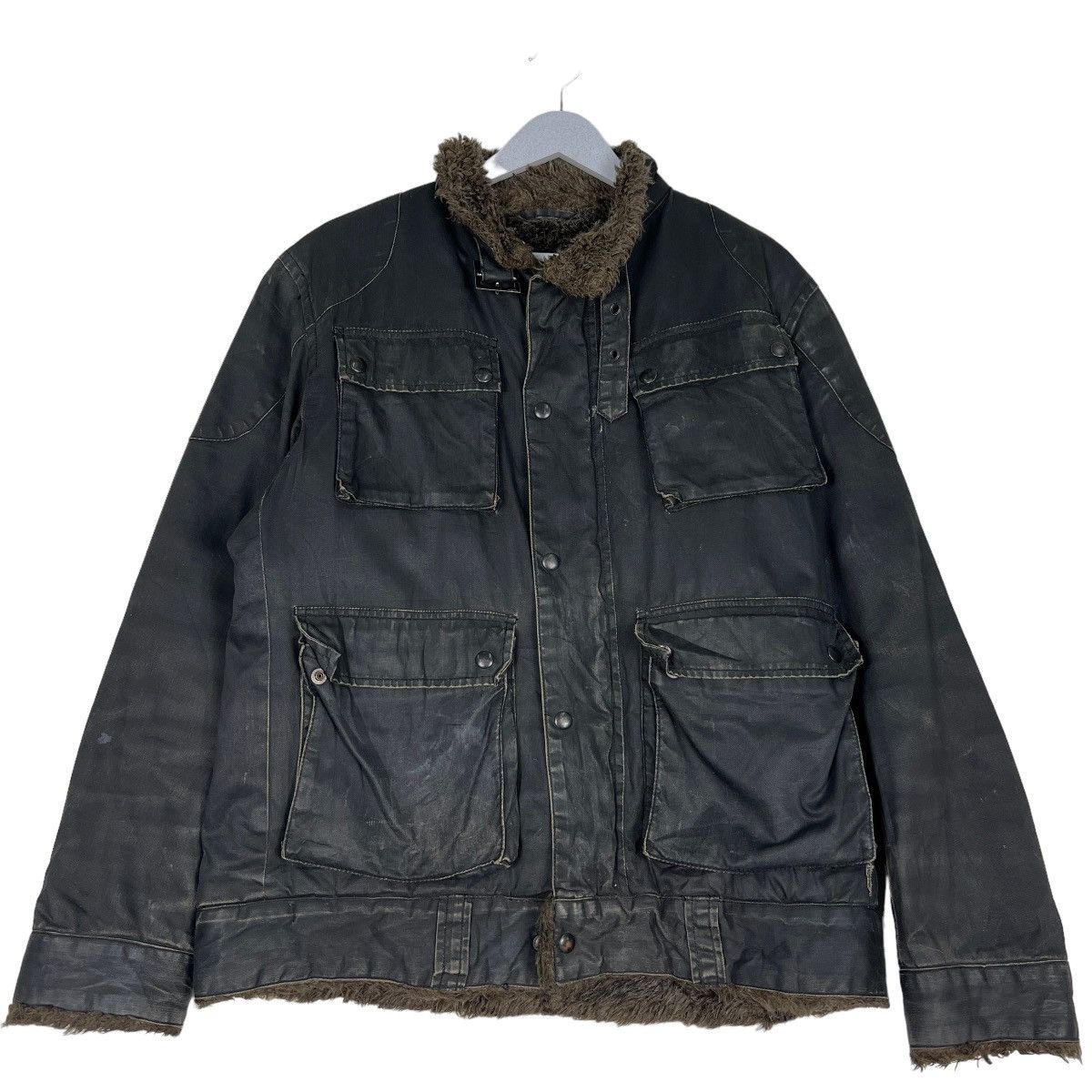 Chevignon 🔥 ARCHIVES CHEVIGNON FUR LINING RIDER MOTO JACKET Size US L / EU 52-54 / 3 - 1 Thumbnail