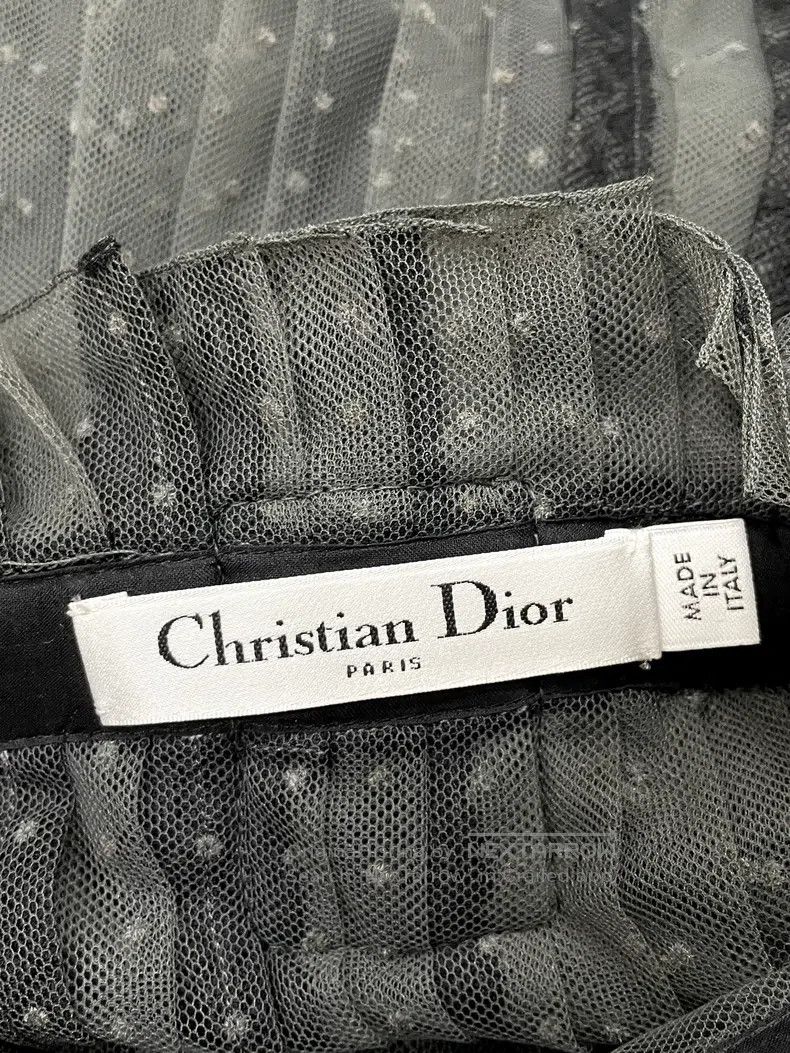 Dior Dior Polidot mesh stitching lace skirt short skirt Size 25" / US 0 / IT 36 - 4 Thumbnail