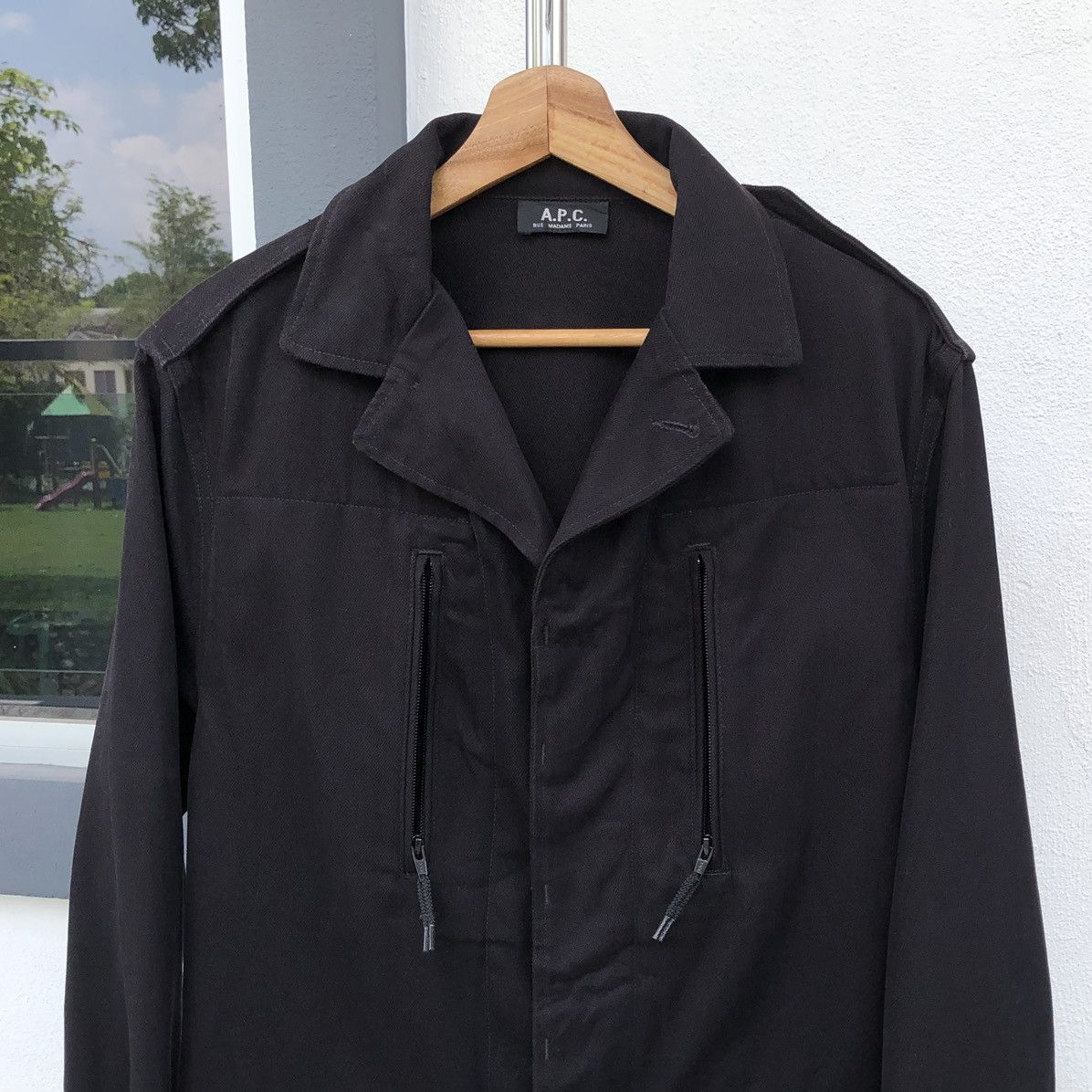 A.P.C. APC Men's Military Black Button Up Field Jacket Size US M / EU 48-50 / 2 - 4 Thumbnail