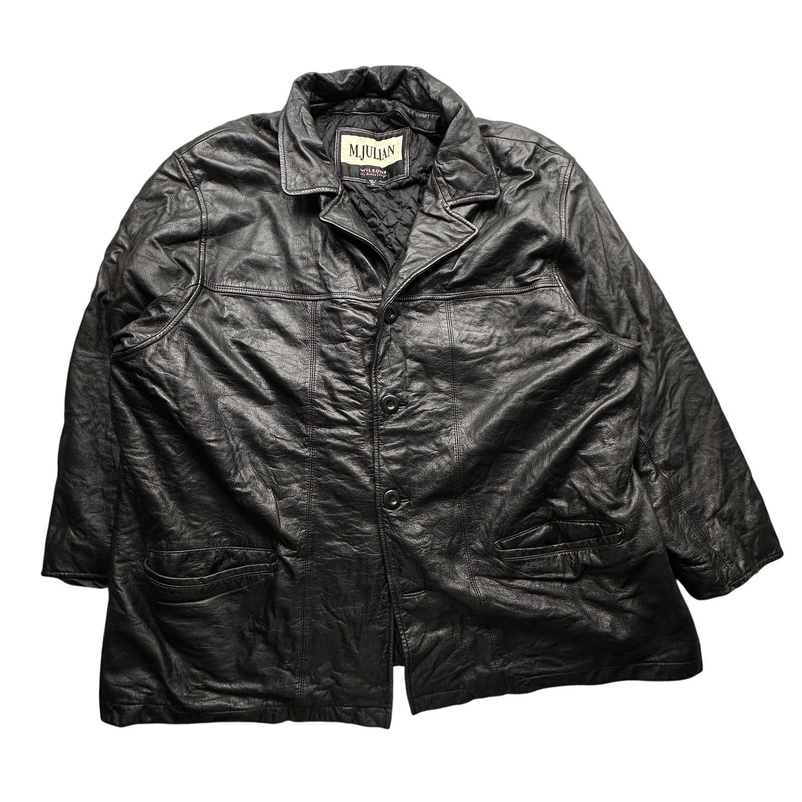 Wilsons Leather VTG M Julian Wilsons Leather Coat Womens 2X Insulated Quilt Size XXL / US 16-18 / IT 52-54 - 1 Thumbnail