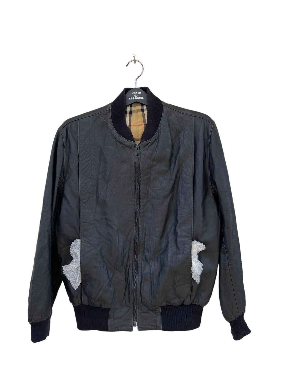 Burberry Vintage Burberrys’ England Black Leather Bomber Jacket Size US L / EU 52-54 / 3 - 15 Thumbnail