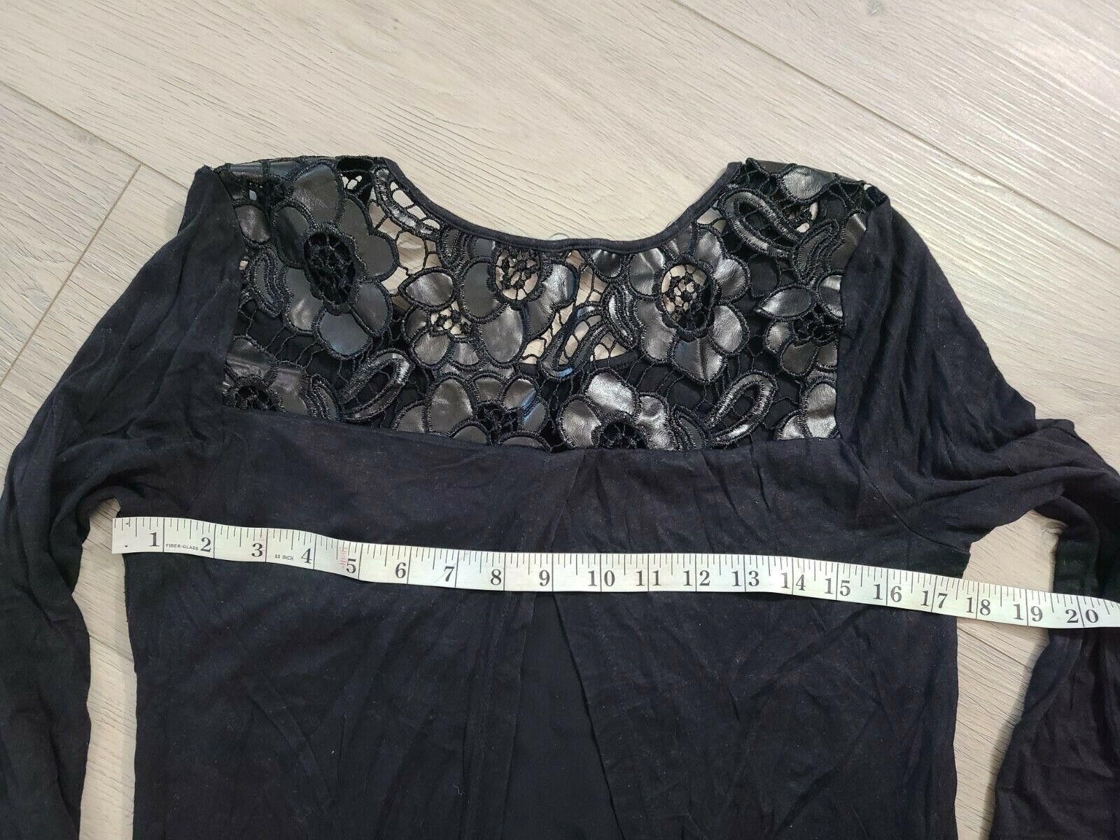 Designer BKE boutique Top Extra Small Black Long Sleeve Lace Back Size XS / US 0-2 / IT 36-38 - 5 Thumbnail