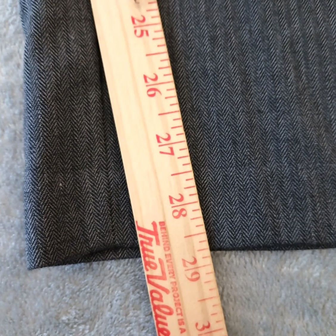 Vintage Briggs New York Womens Pants Dress Pants 14P Gray Herringbone 34x28.5 High Rise Petite Straight Womens Size 36" / US 14 / IT 50 - 4 Thumbnail