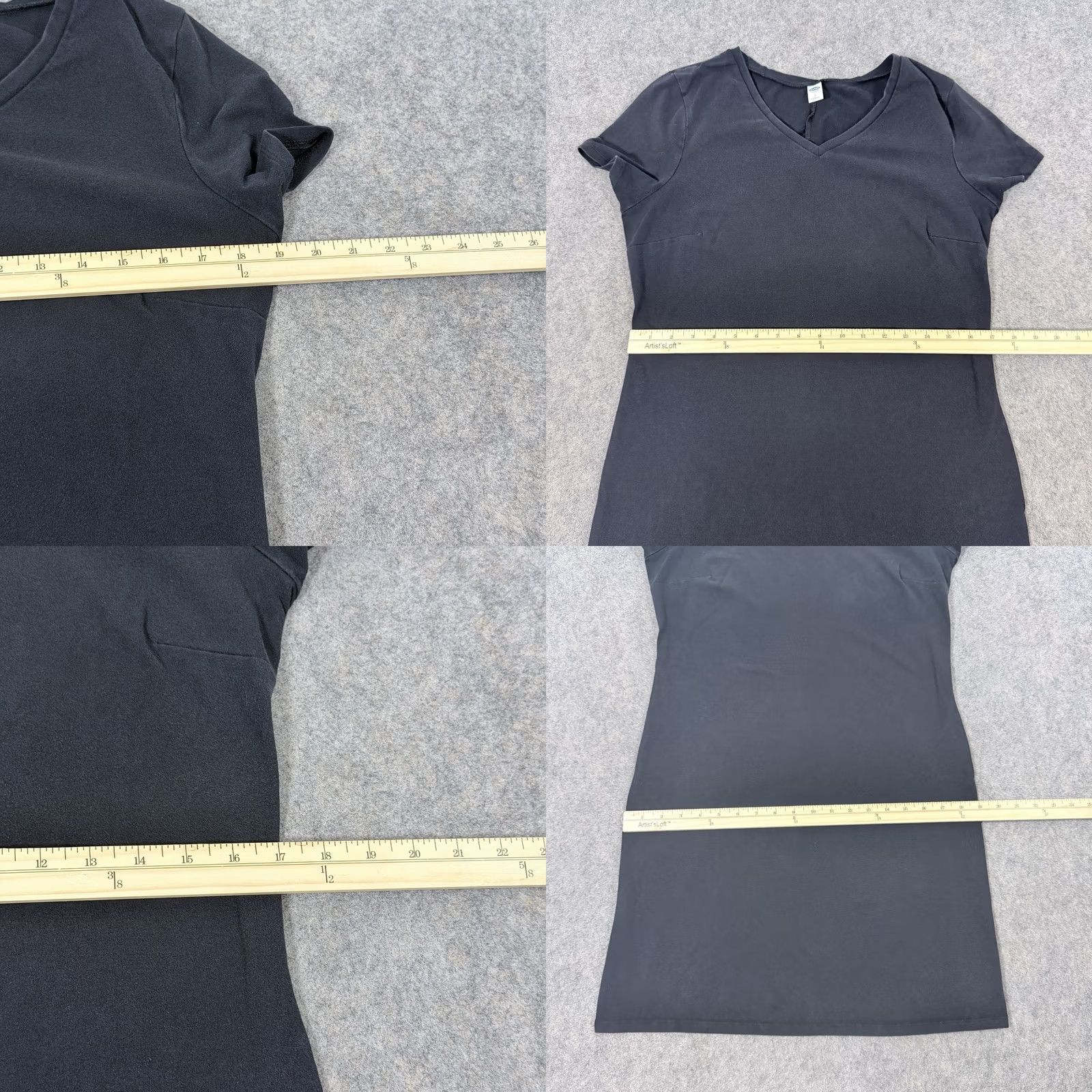 Gap GAP Stretch Casual Short-Sleeve Pullover Tee Dress Fits Women's Size Large Black Shirt Dress Women Large Black PullOver Tee Dress Size L / US 10 / IT 46 - 9 Thumbnail