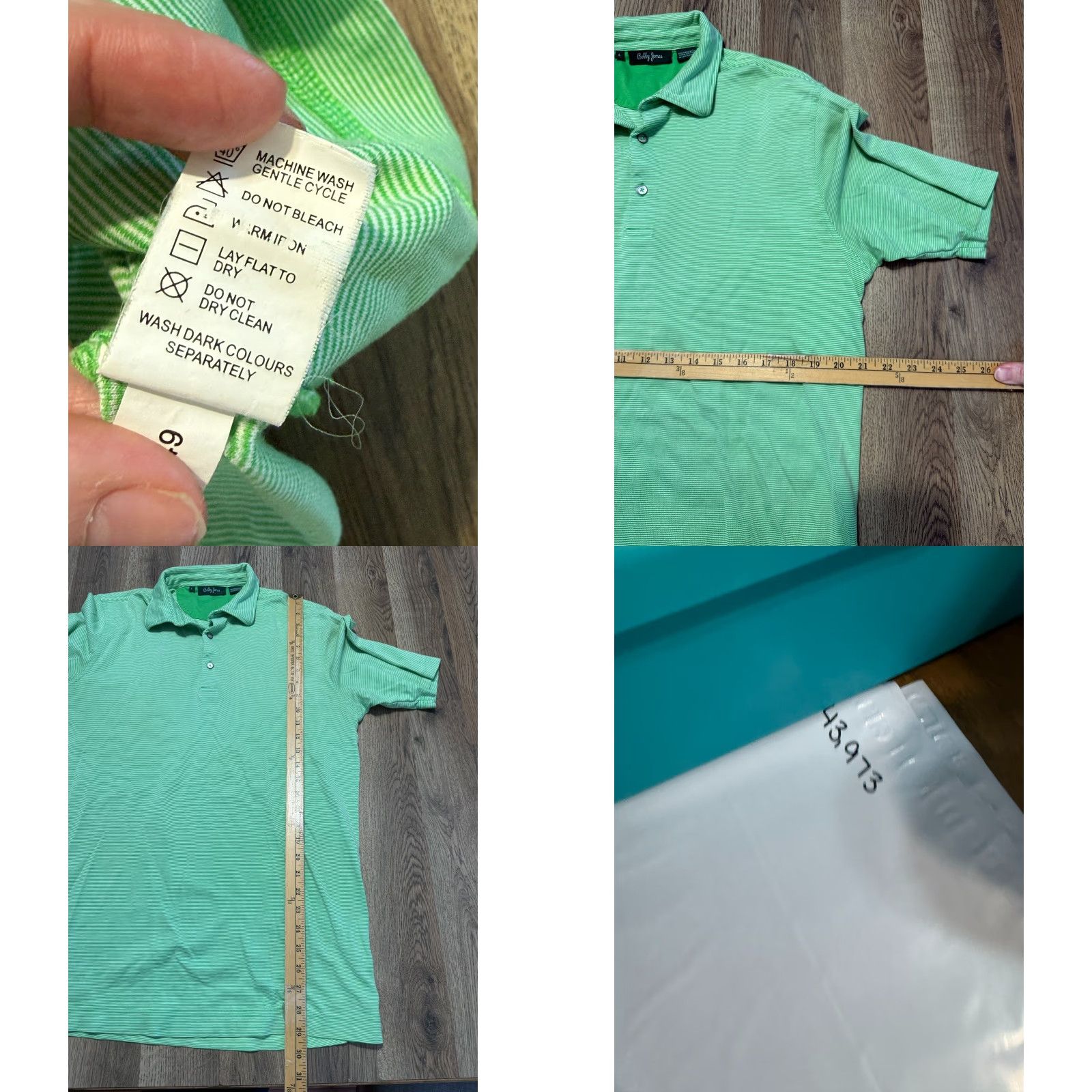 Vintage Bobby Jones Shirt Polo Shirt Men's Large Green White Striped Polo Shirt Size US L / EU 52-54 / 3 - 8 Thumbnail