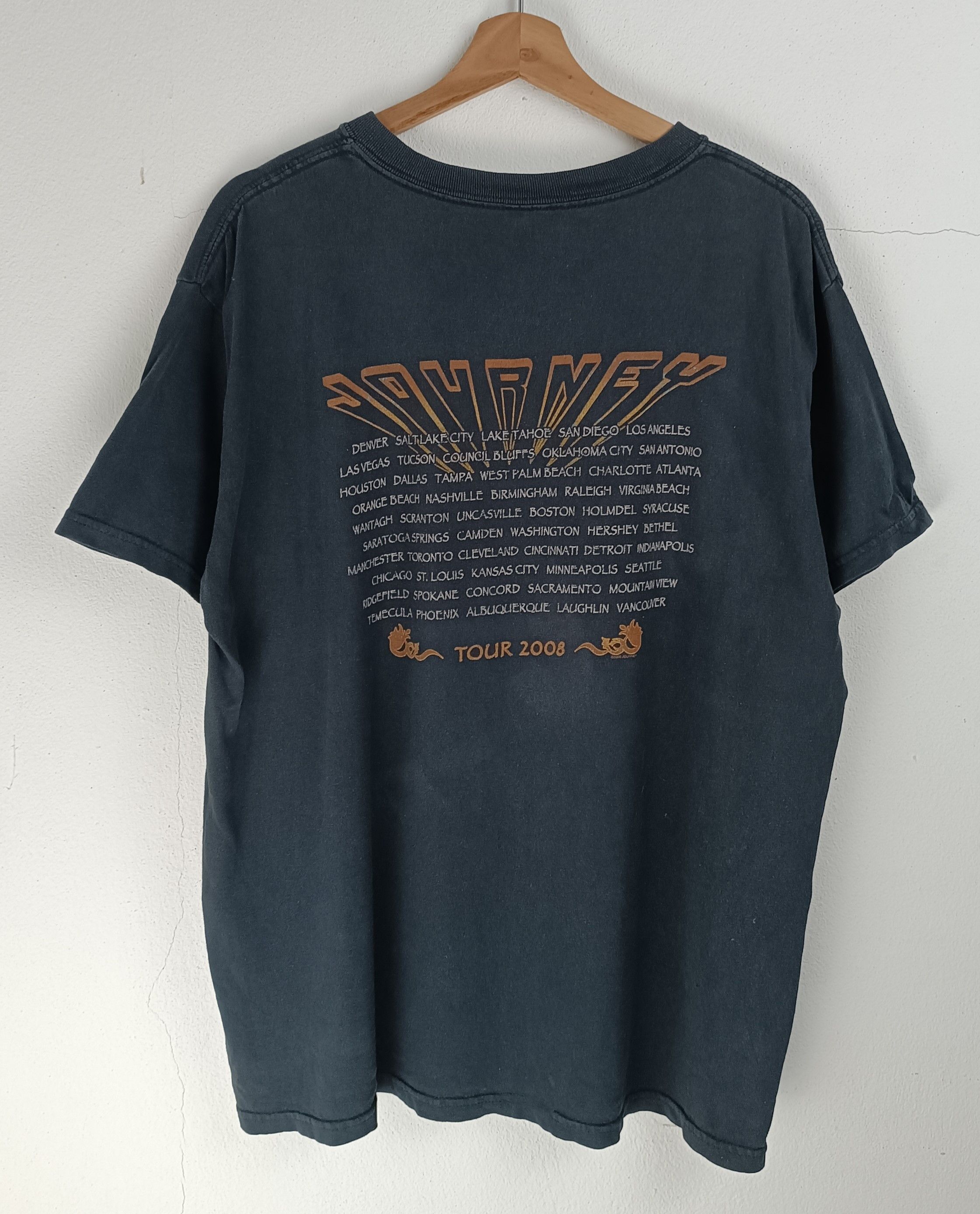 Band Tees VINTAGE 2008 JOURNEY TOUR TEE deff bon jovi floyd Size US L / EU 52-54 / 3 - 4 Thumbnail