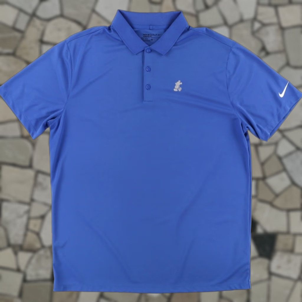 Nike Nike Disney Parks Polyester Solid Polo Shirt Blue Men's XL Size US XL / EU 56 / 4 - 1 Thumbnail