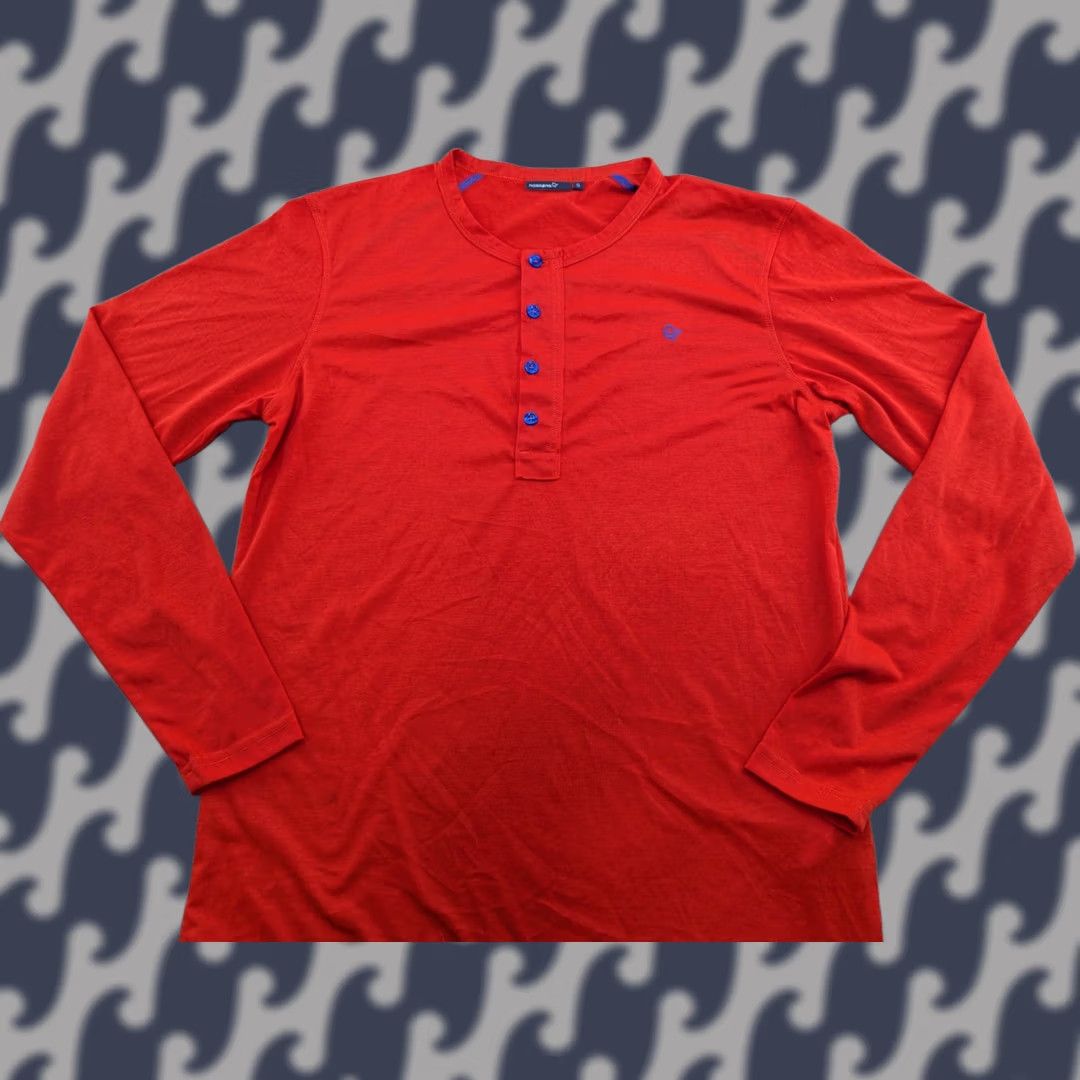 Vintage Norrona Falketind Long Sleeve Shirt Top Mens Small Pullover Outdoor Hiking Orange Wool Polyester Blended Quick Dry Stretch Outdoor Mens Size US S / EU 44-46 / 1 - 1 Thumbnail