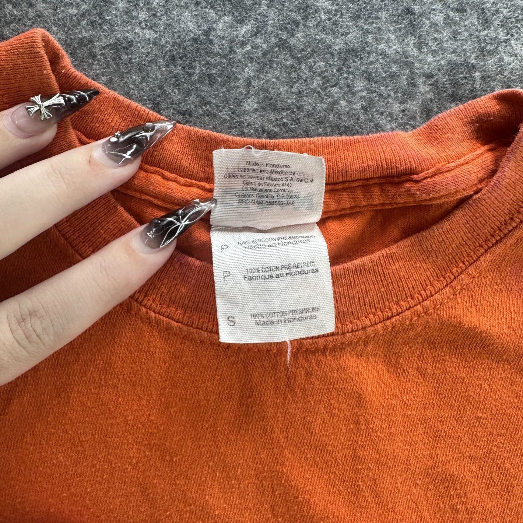 Gildan VINTAGE Burke Basketball Shirt Gildan Short Sleeve Tee Mens Small Orange Crew Neck 100% Cotton Basketball 5 Back Graphic Shirt Size US S / EU 44-46 / 1 - 4 Thumbnail