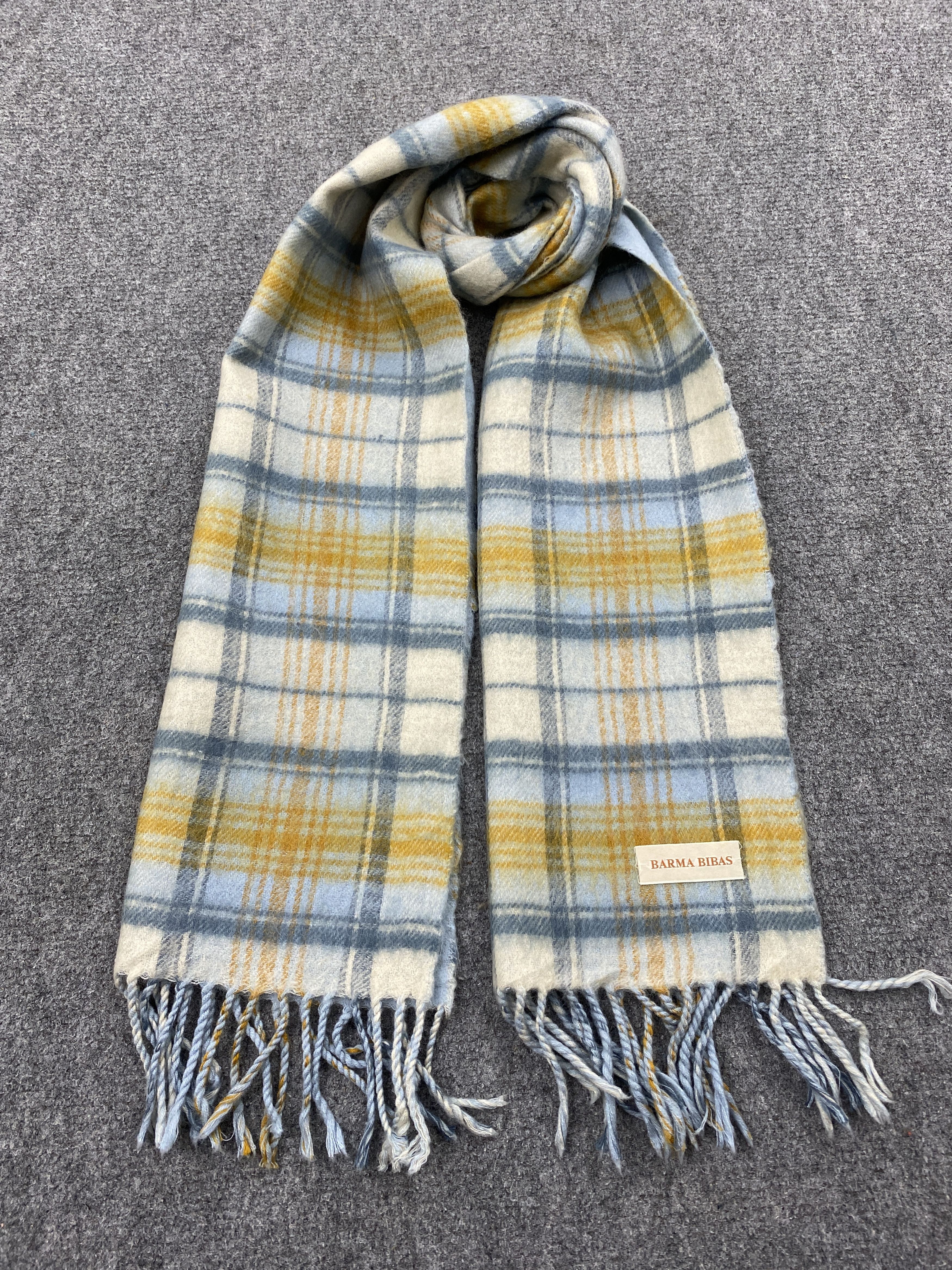 Burma Bibas Barma Bibas Checkered Scarf / Muffler / Neckwear - SC0046 Size ONE SIZE - 1 Thumbnail