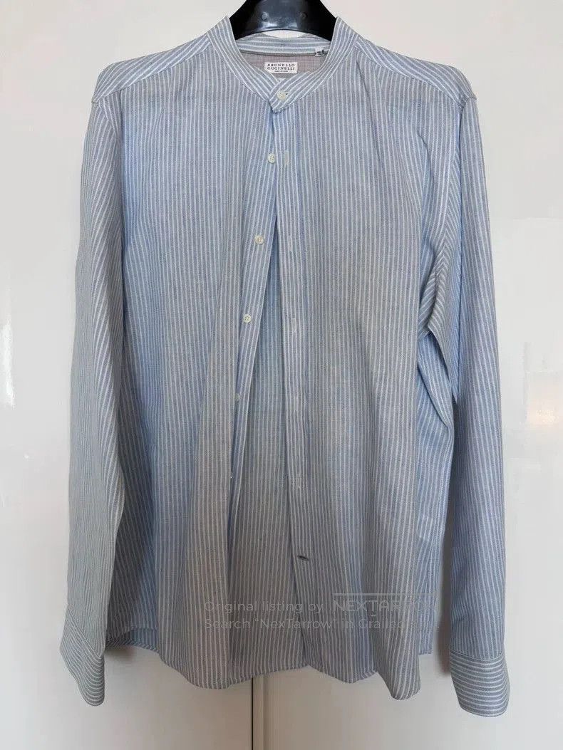 Brunello Cucinelli Brunello Cucinelli Men's Striped Shirt. Size US L / EU 52-54 / 3 - 1 Thumbnail