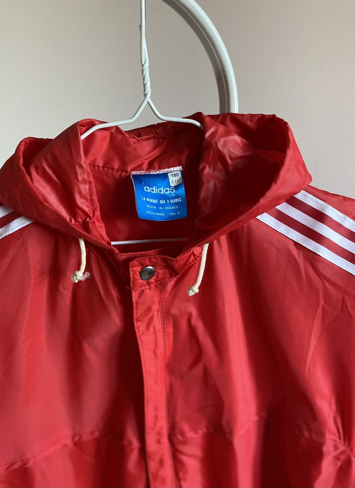 Adidas 70s Vintage Adidas Windbreaker Made France Rain Jacket Coat Size US L / EU 52-54 / 3 - 2 Thumbnail