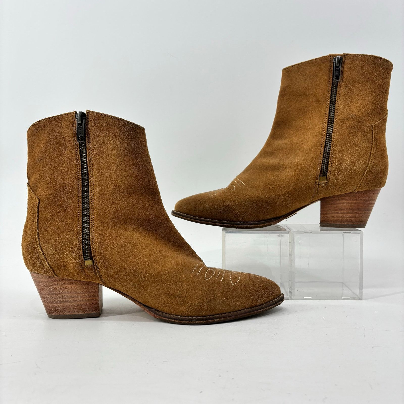 Other Joules Elmwood Womens Size 8 Suede Tan Western Boot Cowboy Size US 8 / IT 38 - 5 Thumbnail